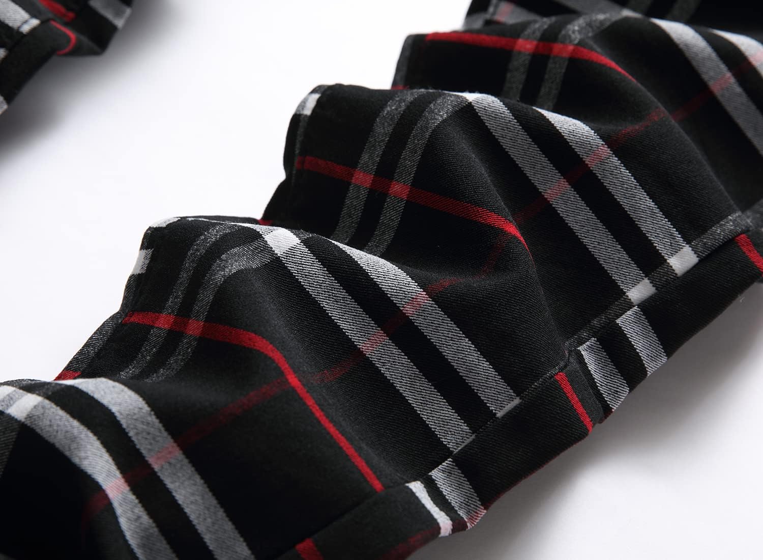 JE&NS Men's Stretch Slim Fit Flat-Front Casual Skinny Chinos Plaid Dress Pants - Image 3