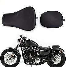 Motorcycle Front Single Seat & Rear Passenger Cushion Fits Sportster XL 48 72 1200X 1200V Iron 883 XL883 Forty Eight Seventy Two 1200 Black