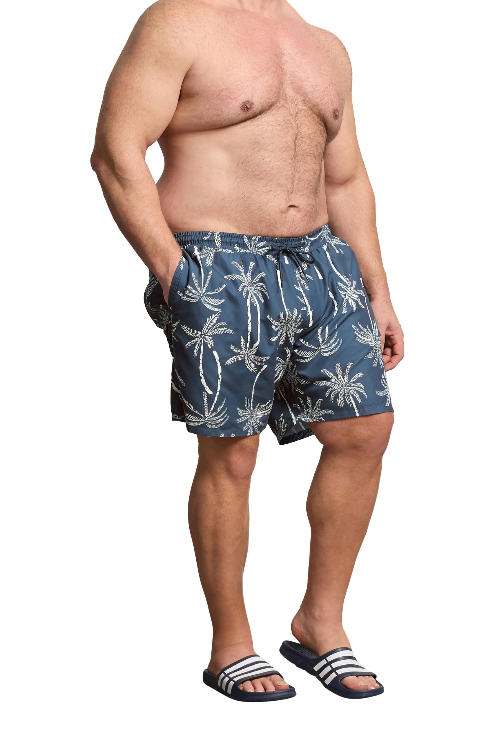 BadRhino Men's Swim Shorts - Mid Navy - 5-6XL