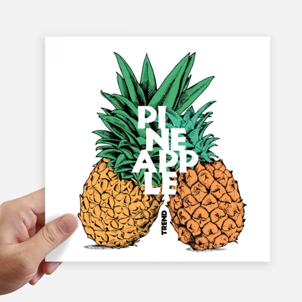 Autocollant carré Ananas pour masquer les rayures de votre ordinateur