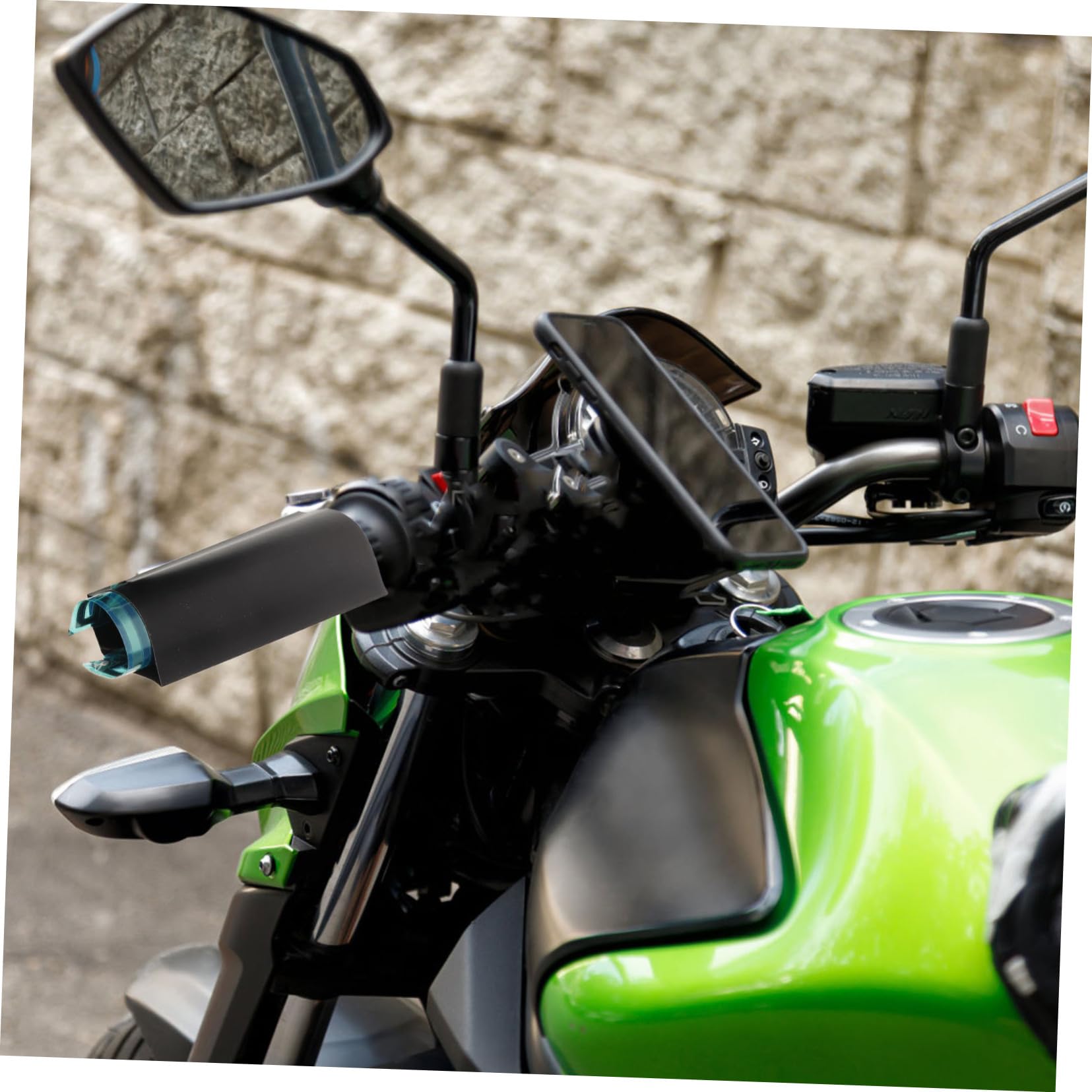 2 Pièces Poignées chauffantes Bols en Verre pour la Nourriture Fausses brindilles Coussin Chauffant pour Guidon Housse chauffante pour Guidon poignées pour vélo Accessoires