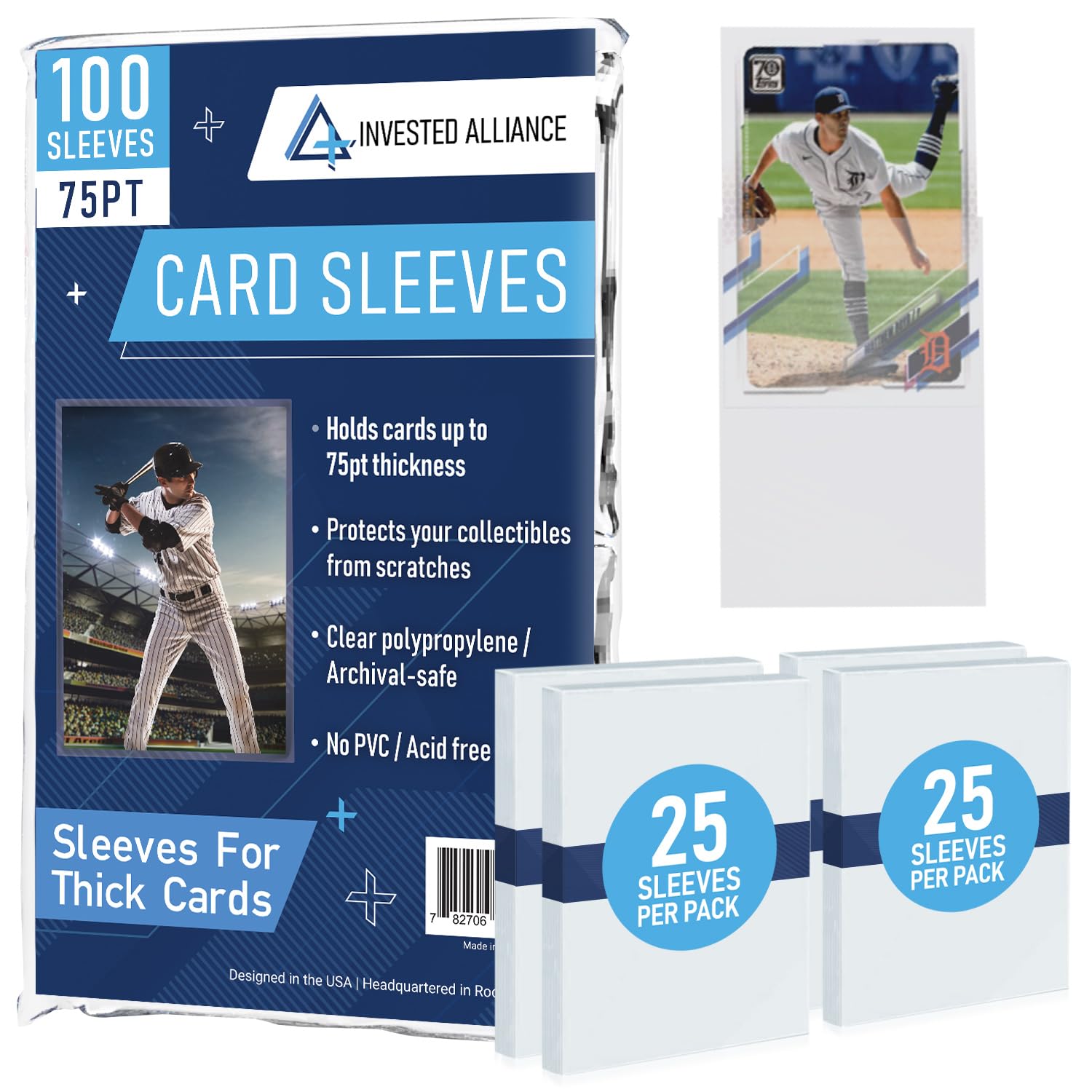 Premium Penny Sleeves for Trading Cards | Soft Trading Card Sleeves for Baseball Cards, Ultra Clear Plastic Pro Sports Card Sleeve, Football, MTG