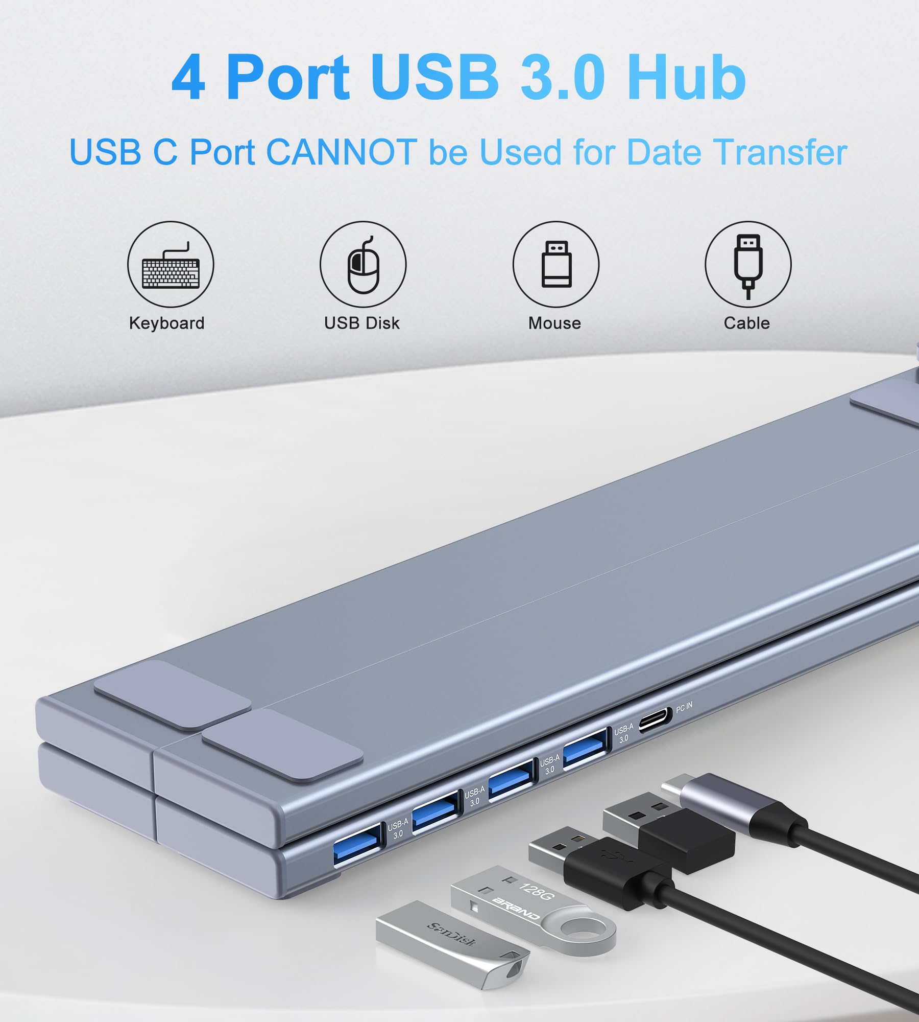 Supporto Portatile USB C 4 Porte M61 Laptop - Dettaglio