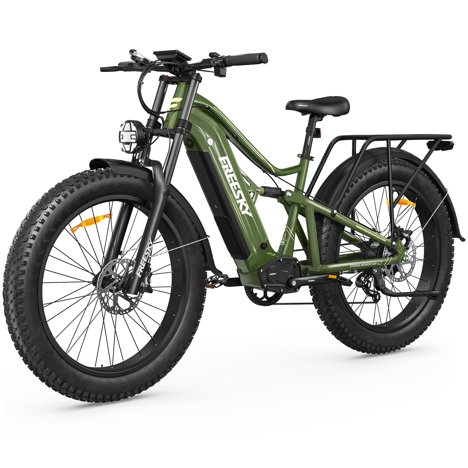 2500W BAFANG Motor Electric Bike for Adults, 48V 30Ah Samsung Cells Battery Ebike 120 Miles, 38+MPH, 26" Fat Tire Dirt All-Terrain Mountain E Bike, Full Suspension, UL 2849 Certified by TÜV