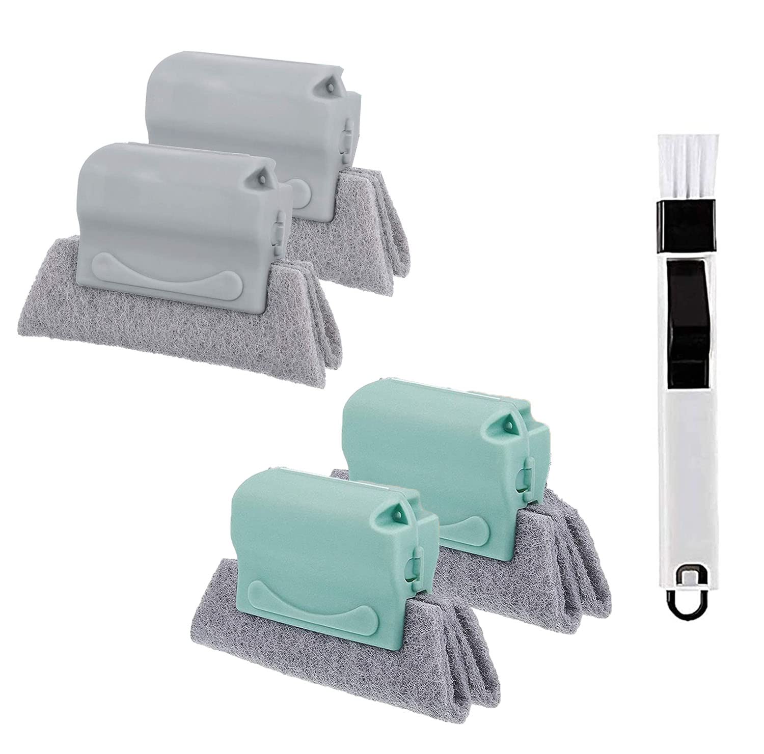 Lot De 4 Brosse Nettoyage Rainures Fenêtre + 1 Mini Brosse – Idéal Joints, Rails Porte, Cuisine & Salle De Bain