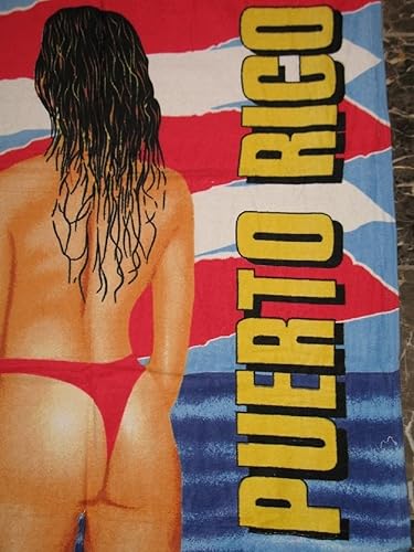 Miniatura 2 de Puerto Rico 3 Sexy Women 30"x60" Toalla de playa (sarga de algodón)