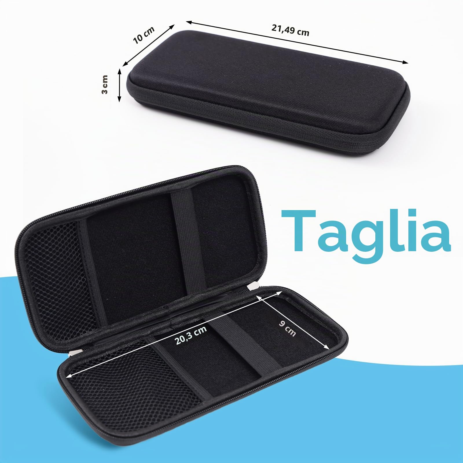 Upgraded Hard Pencil Case Box for Audlts,Durable Pen Carrying Case with Zipper-Black …