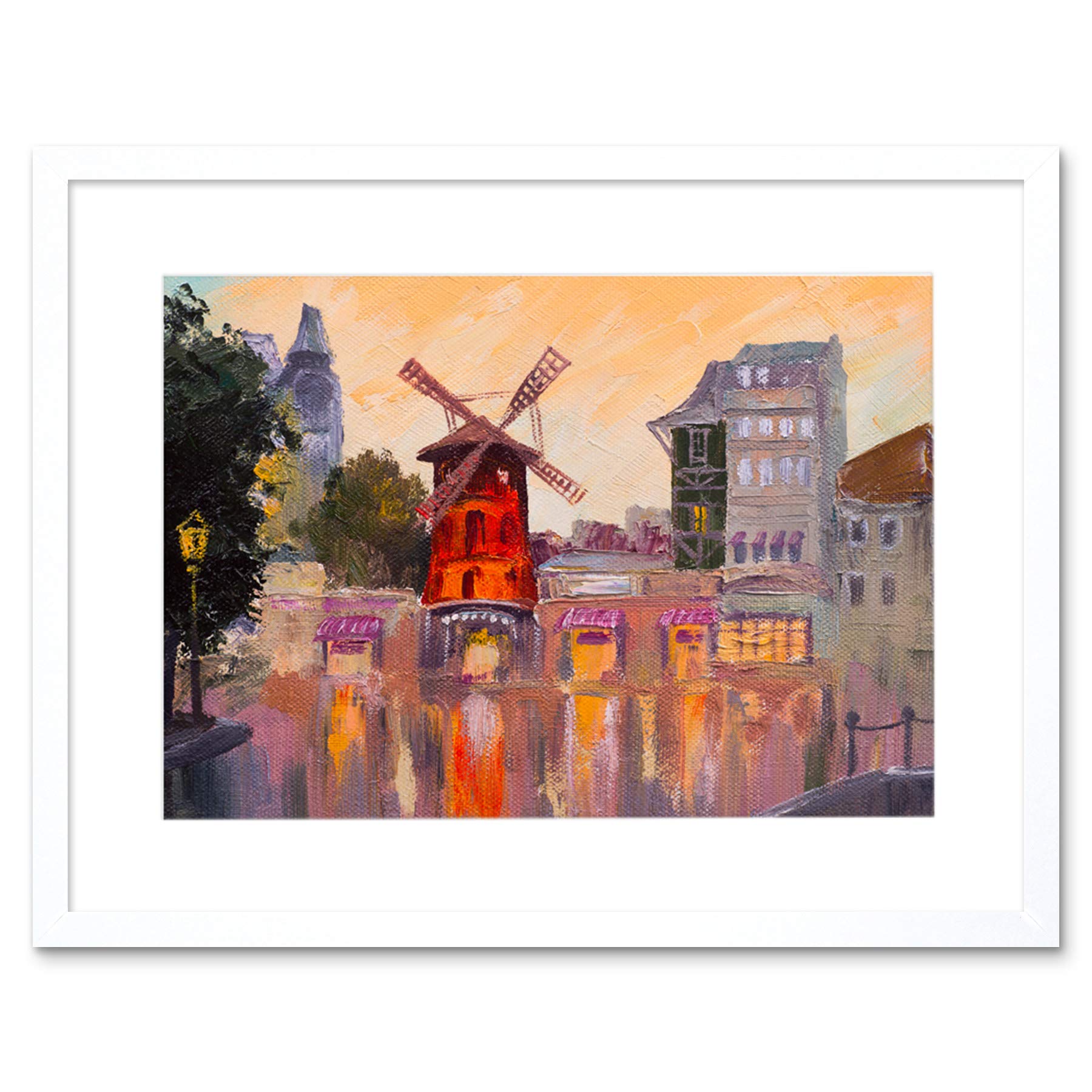 Moulin Rouge Painting Art Print Framed Poster Wall Decor 9x7 inch