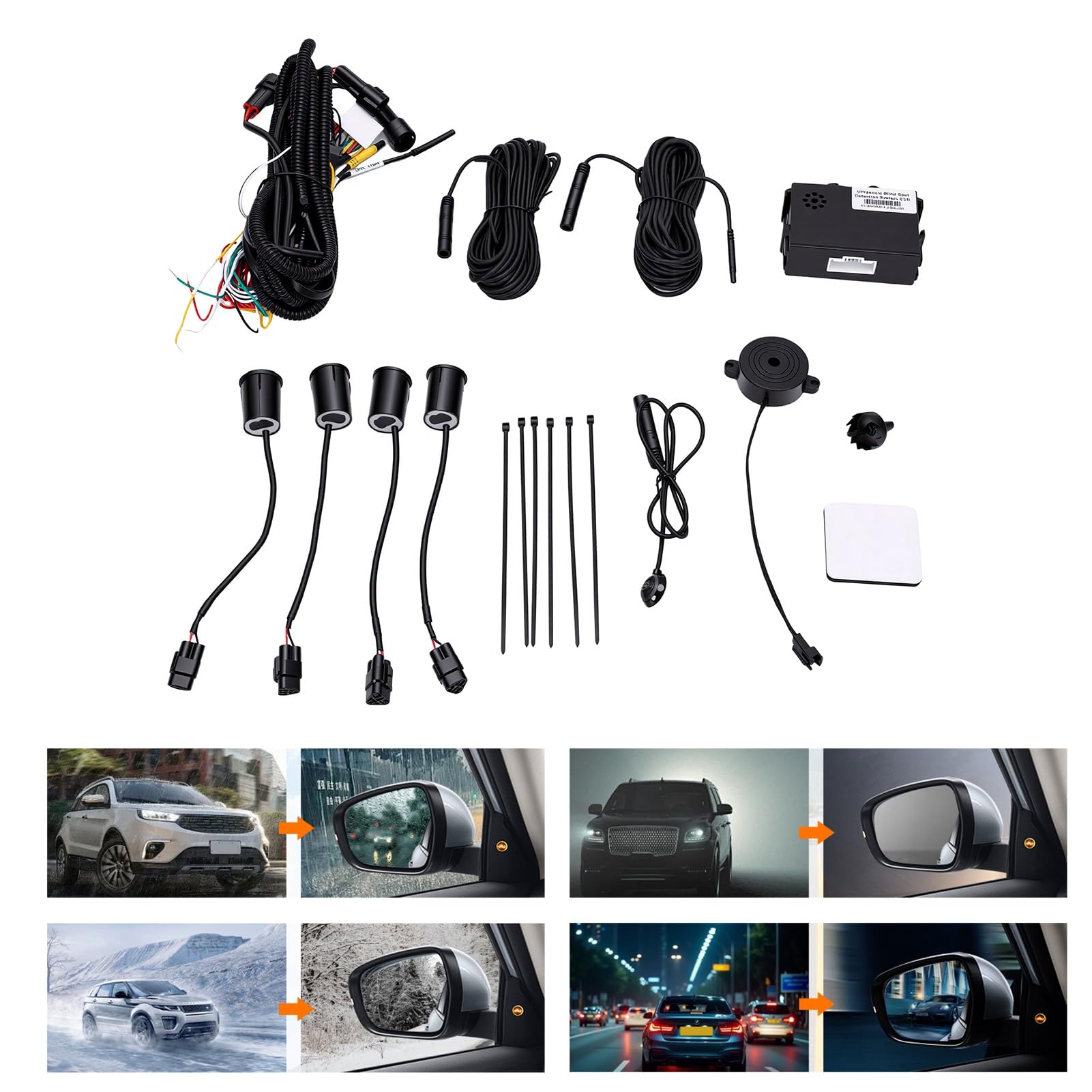 Car Blind Spot Detection System, Ultrasonic Safety Sensors