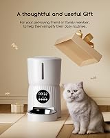 Dispenser automat de hrană pentru pisici Faroro 4L, alb, 1-6 mese pe zi, porții reglabile, hrănire lentă, mesaj vocal de 10 secunde 8