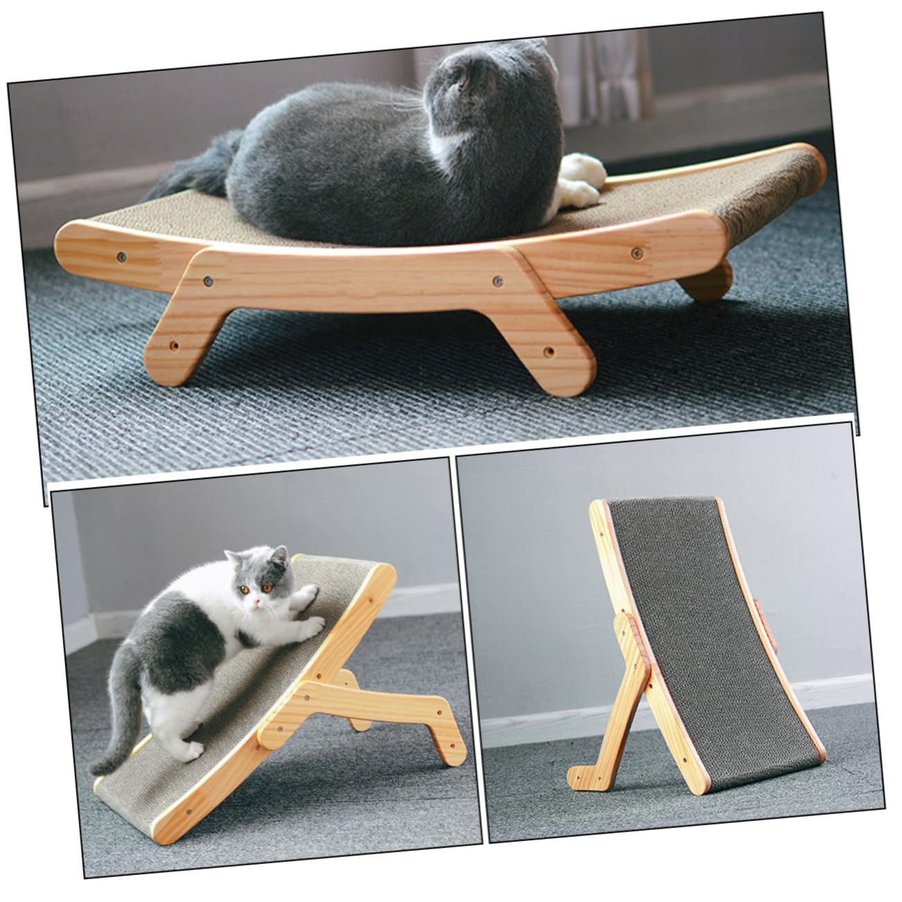 Rascador de Cartón para Felinos Almohadilla para Pulir Uñas de Felinos Estilo Decorativo Protege Muebles y Entretiene Apto para Uso Doméstico