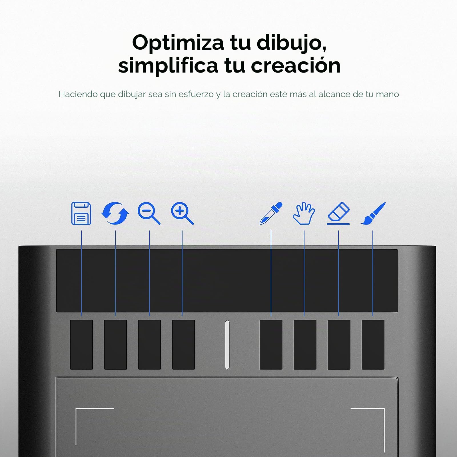 UGEE M708 - Tableta de dibujo gráfica, 10 x 6 pulgadas, bloc de dibujo digital grande con 8 teclas de acceso rápido 8192 niveles de bolígrafo, tabletas gráficas para creación de tablero gráfico de