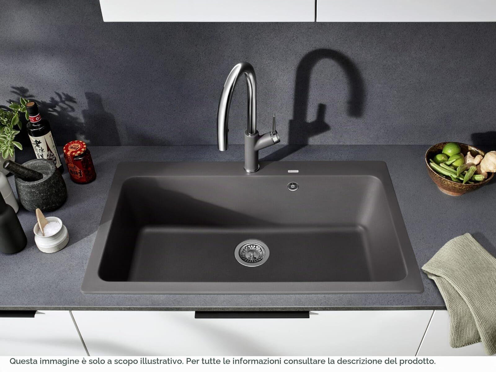 BLANCO 525947 NAYA XL 9 Silgranit PuraDur, Nero