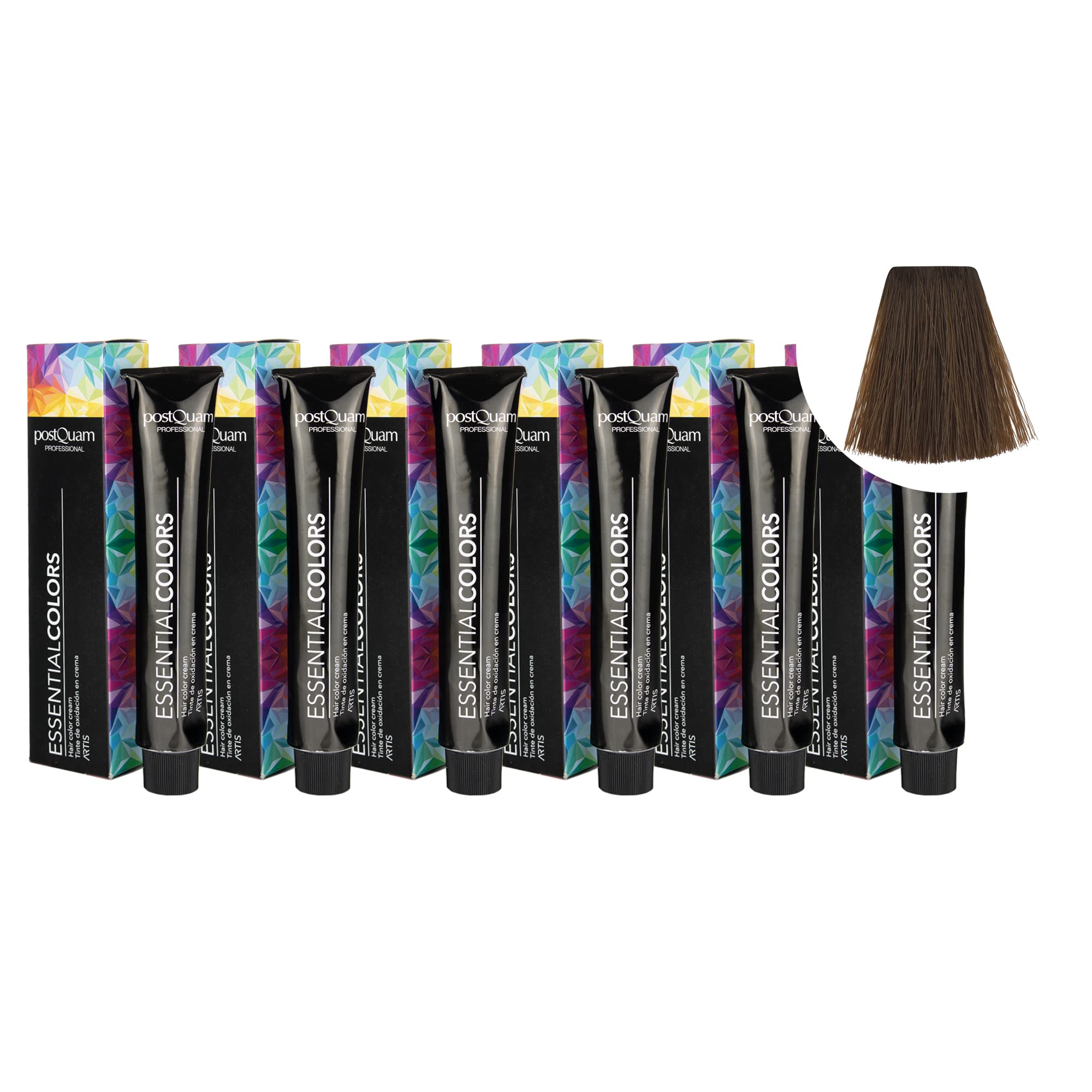 PostQuam - Pack of 6 Professional Hairdressing Dyes with High Coverage Power | Permanent Dye 100% Gray Coverage Guarantees Natural Color Uniform and Durable - More than 90 Colours Available