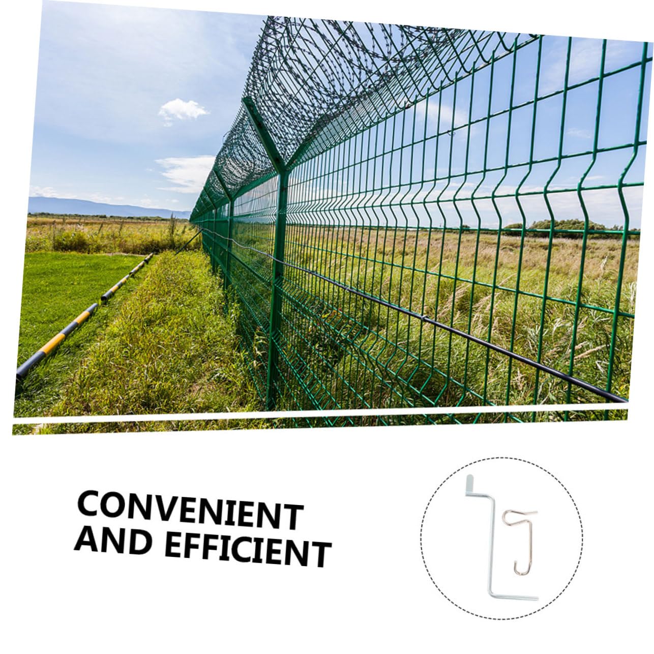 1set Stainless Steel Fence Wire Tensioner Tool Fence Tightener for Easy Repair and Maintenance Wrench Included