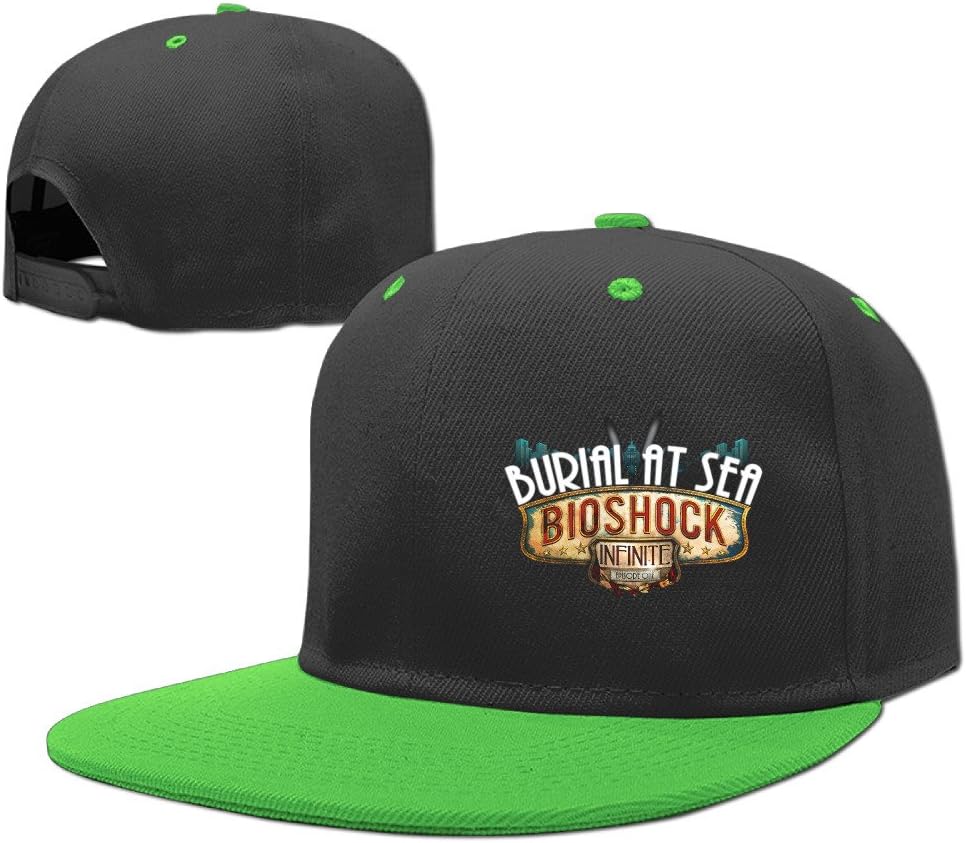Bioshock Infinite Logo Shooter Video Game Starter Rock Punk Snapbacks Kids Caps KellyGreen