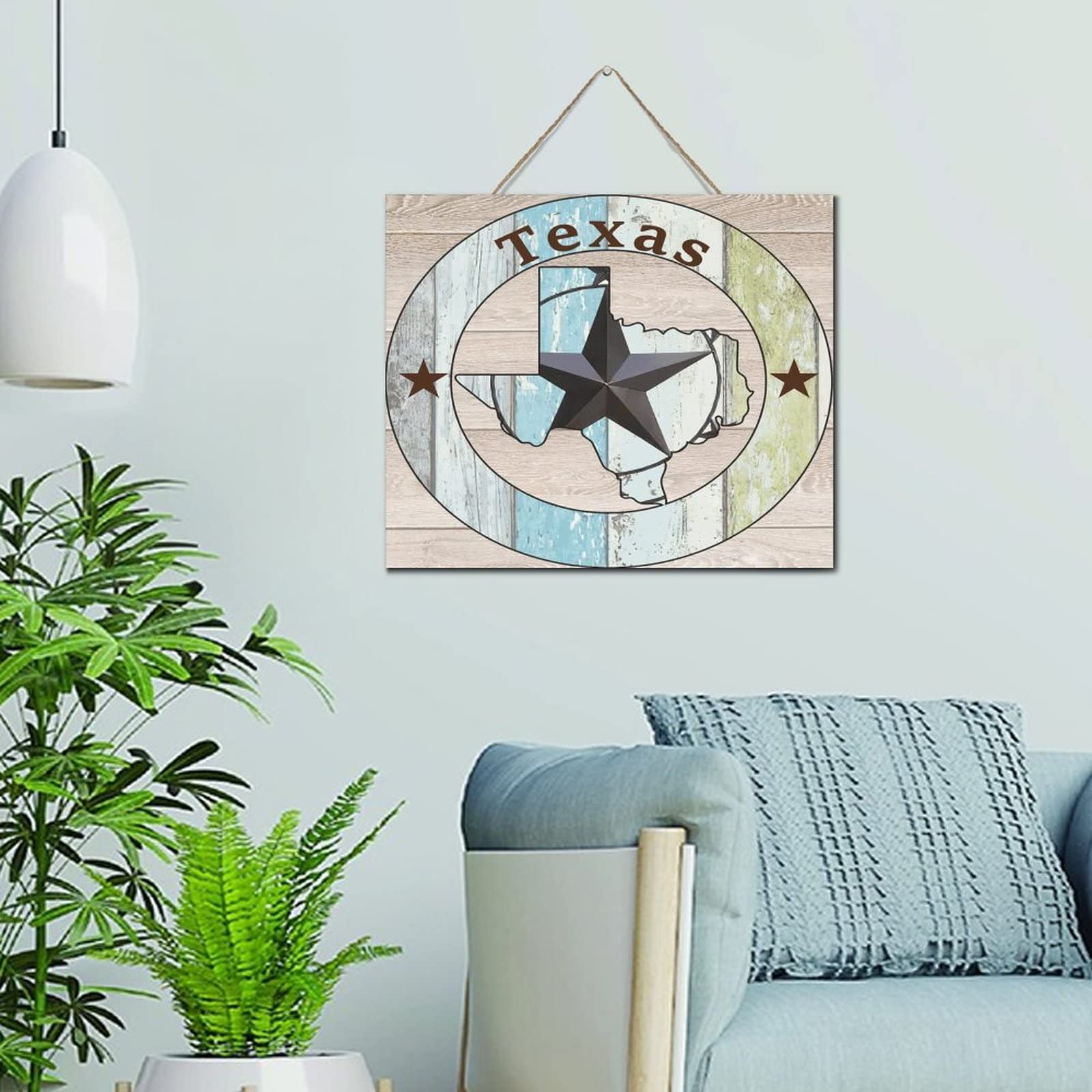 Plaque murale bois Texas pour corriger un mur blanc triste - 6