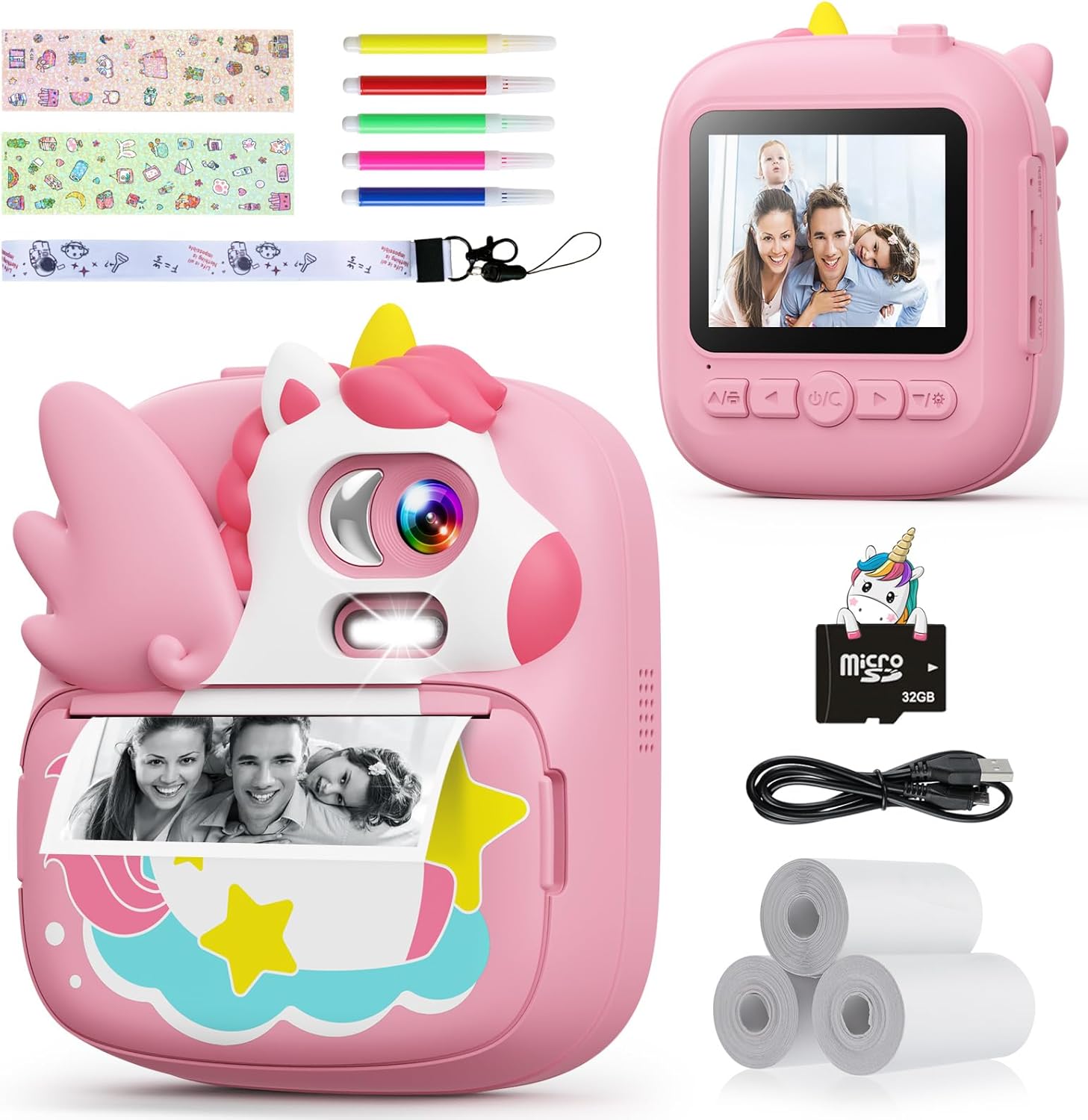 Instant Print Camera With Sd Card Amazon.com : CAMCLID Kids Camera Instant Print, 12MP & 1080P Instant