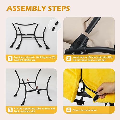 Miniatura 6 de Silla perezosa con otomana plegable, sofá de ocio, sillón de tela suave con reposabrazos y bolsillos laterales, silla de lectura con reposapiés para