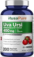 Vista 1 de NusaPure Uva Ursi Capsules, 450 mg, 200 cápsulas vegetales (sin OMG, veganas)