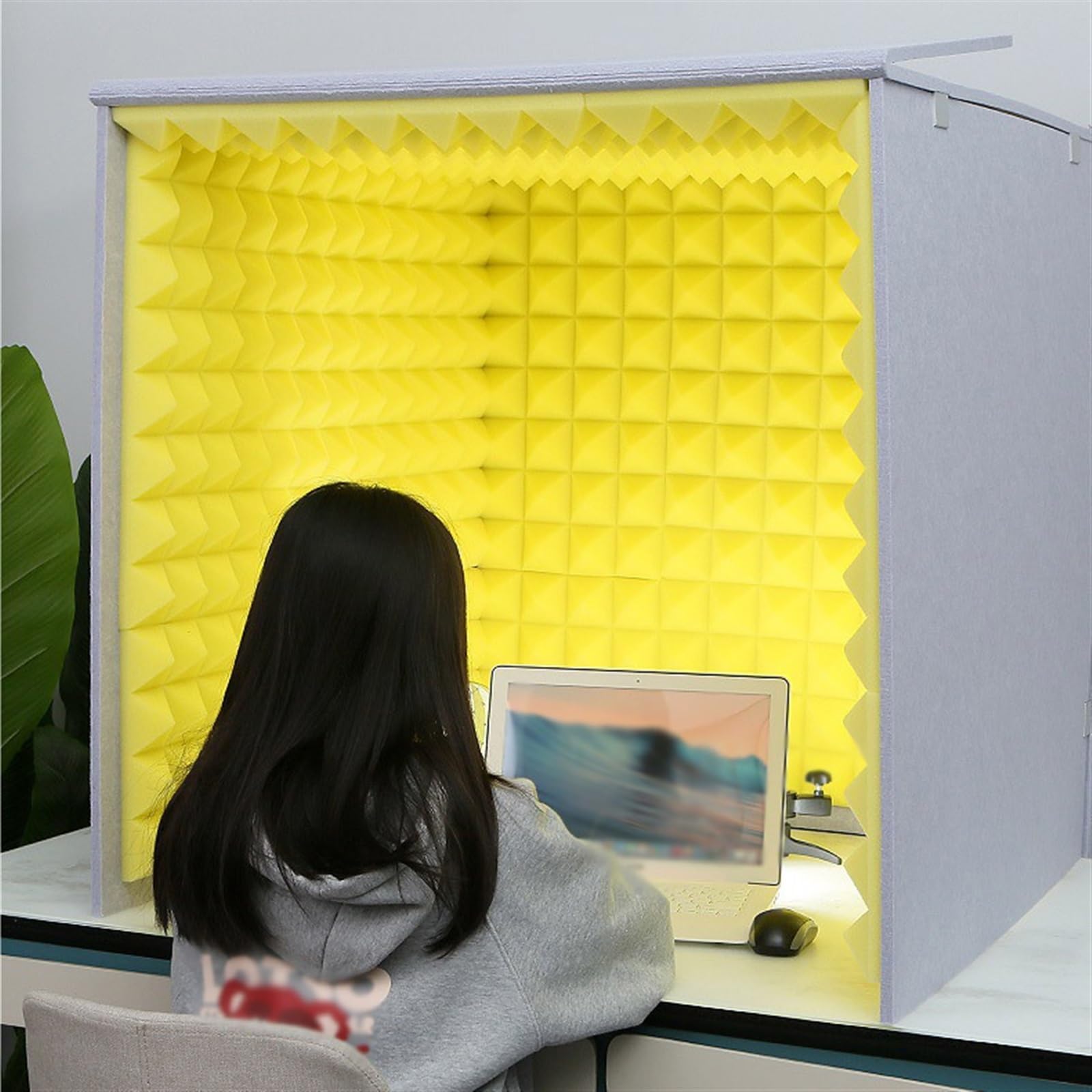Studio di Registrazione vocale Portatile da 79 x 79 cm - Box per Microfono insonorizzato, Cabina Acustica da Tavolo, Adatto per uffici Domestici e studi di Registrazione, Riduce Il Rumore, i