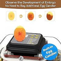 Vista 4 de MATICOOPX Incubadora de 30 Huevos con Pantalla de Humedad, Ovoscopio para Huevos, Girador Automático de Huevos, para Incubar Pollos