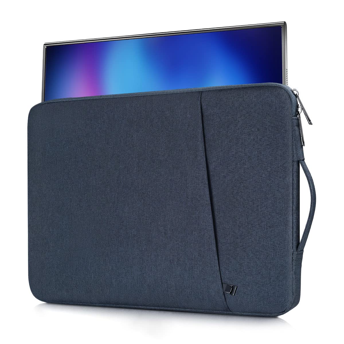 Portable Monitor Case 18.5 Inch,18 Inch Storage Sleeve Bag Compatible with Most Large 18.5 Inch Portable Monitor Carrying Pouch Bag with Pocket,Navy