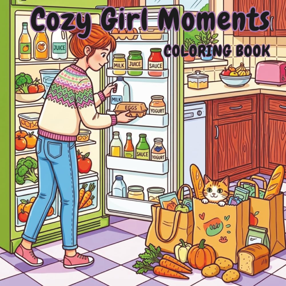 Cozy Girl Moments Coloring Book