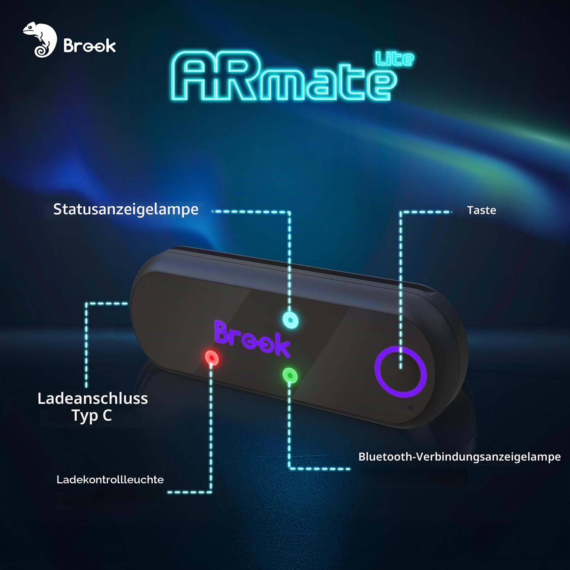 Brook AR Mate Lite Auto Catcher für Pokémon GO, Mini Bluetooth Auto Catch & Auto Spin Gerät, Smart Roaming GPS Walker, Tragbares Zubehör mit App Steuerung