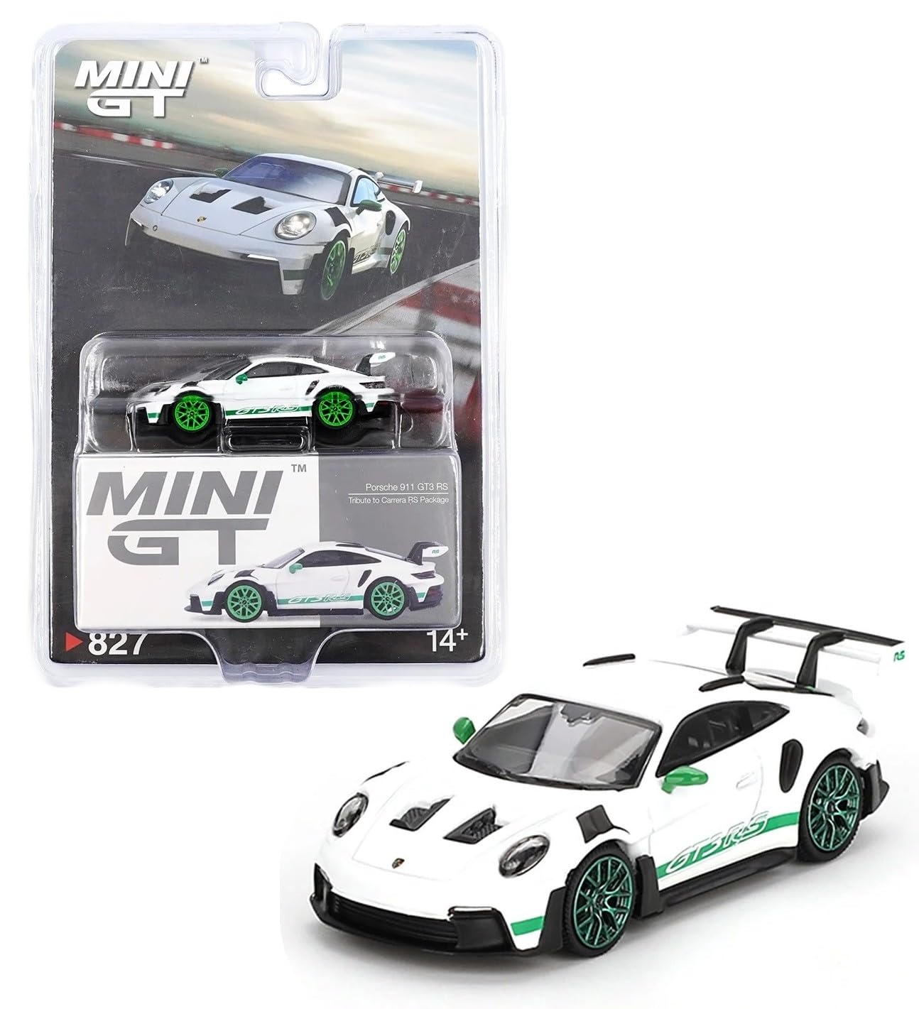 Diecast Model Car Compatible with Mini GT 1:64 Porsche 911 (992) GT3 RS Tribute to Carrera RS Package Limited Edition MGT00827