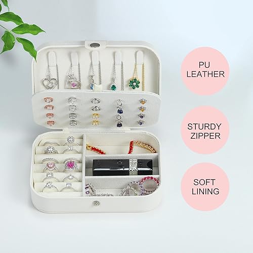 Miniatura 2 de Parima Organizador de joyas de viaje y organizador de maquillaje, caja organizadora de joyas mediana Estuche de joyería de viaje Organizador de