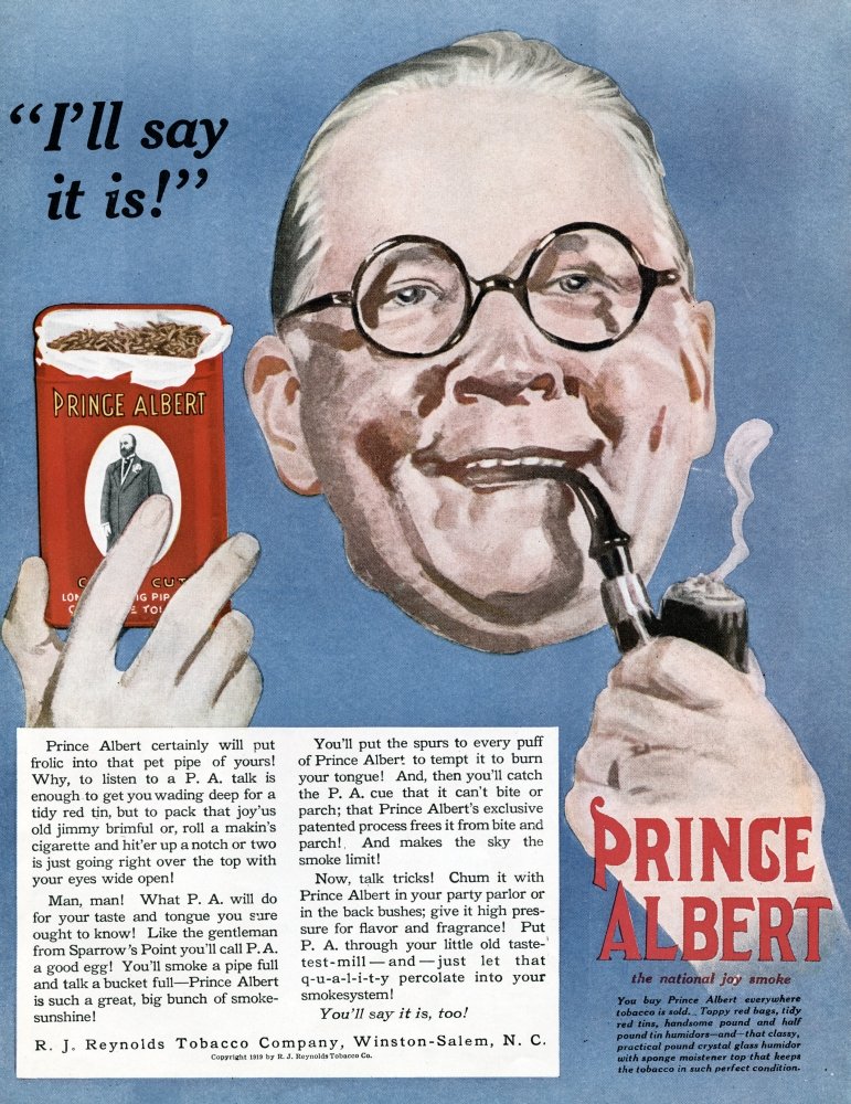 crimp cut tobacco Vintage Prince Albert Crimp Cut Tobacco Tin Can