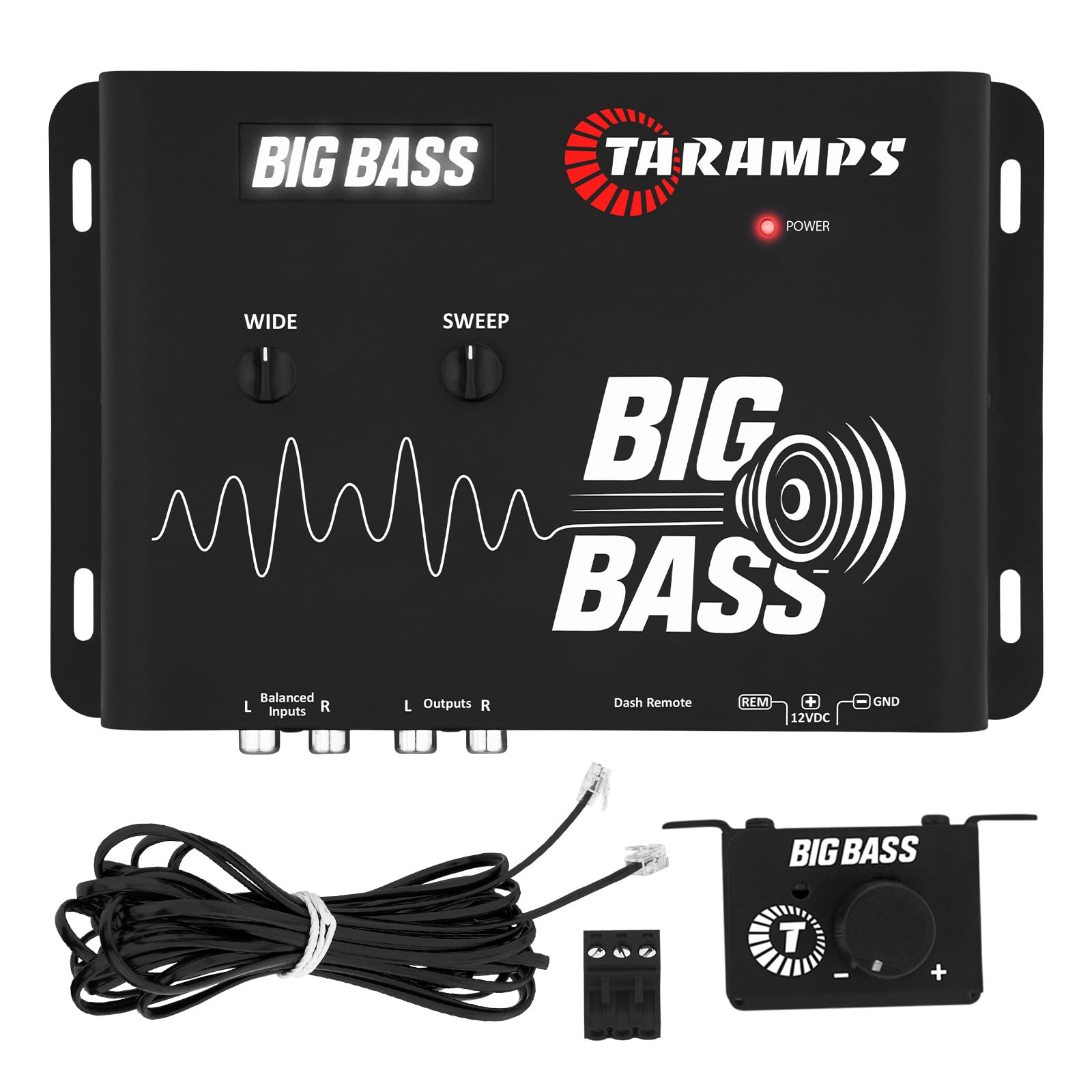 The best bass and treble settings for speakers in car of 2026 to Upgrade Your Home Taramps Big Bass DSP, Deep Bass Processor for Car Audio Systems, Subwoofer Impact Booster with Adjustable Frequency & Sweep Controls