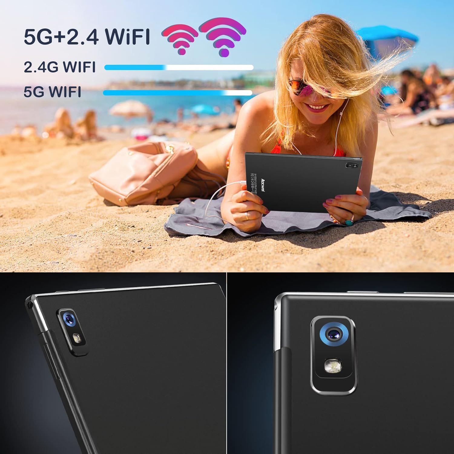 AOCWEI Tablet 10 Pollici Android 13 Tablet con 5G WiFi, X900 Octa Core 2.0GHz 12GB RAM 128GB ROM,512GB Espandibili, Google GMS, Batteria 8000mAh, Tablet - Nero AOCWEI Tablet 10 Pollici Android 13 Tablet con 5G WiFi, X900 Octa Core 2.0GHz 12GB RAM 128GB ROM,512GB Espandibili, Google GMS, Batteria 8000mAh, Tablet - Nero