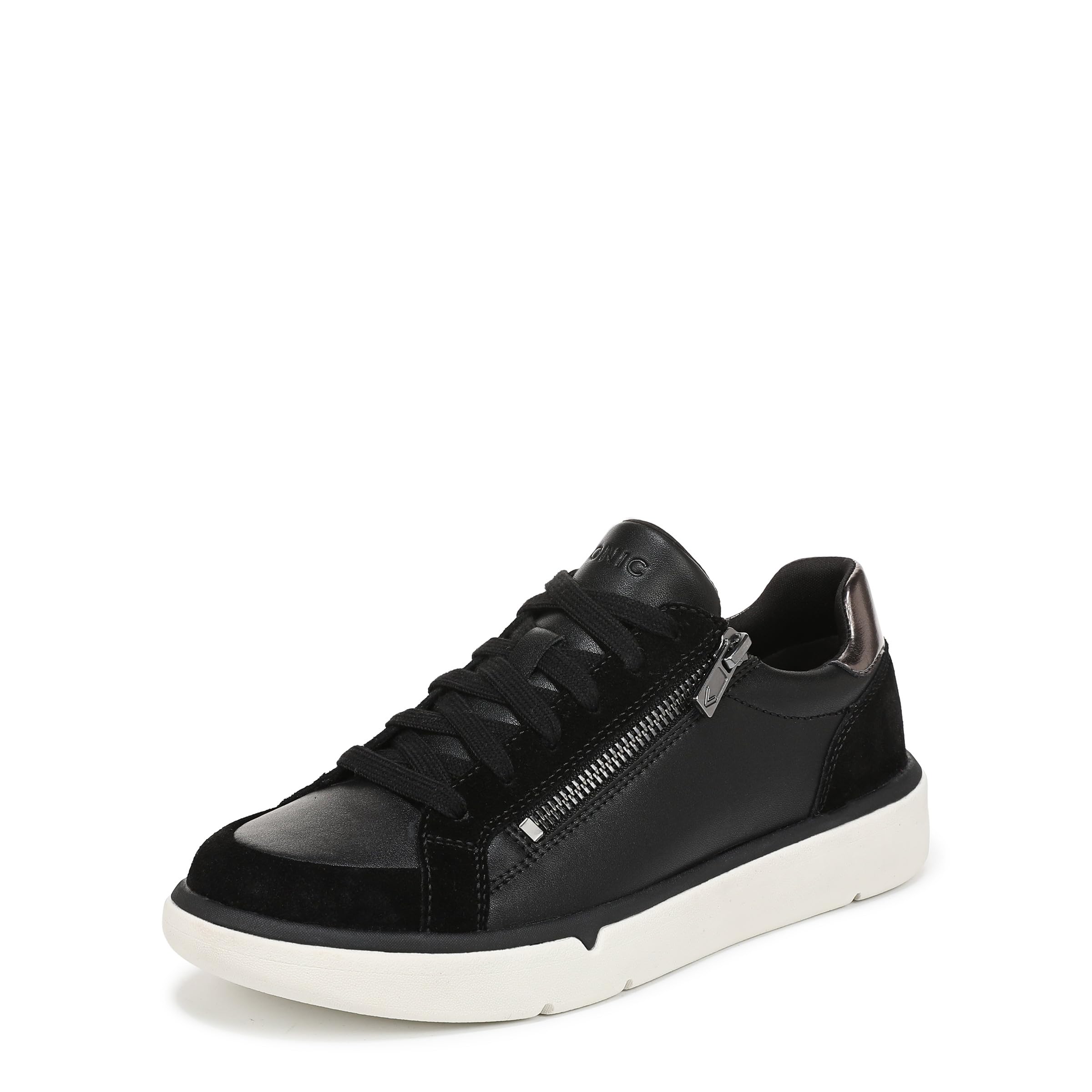 Vionic Women's City Walk Axs Sneaker Black Leather 6.5 W
