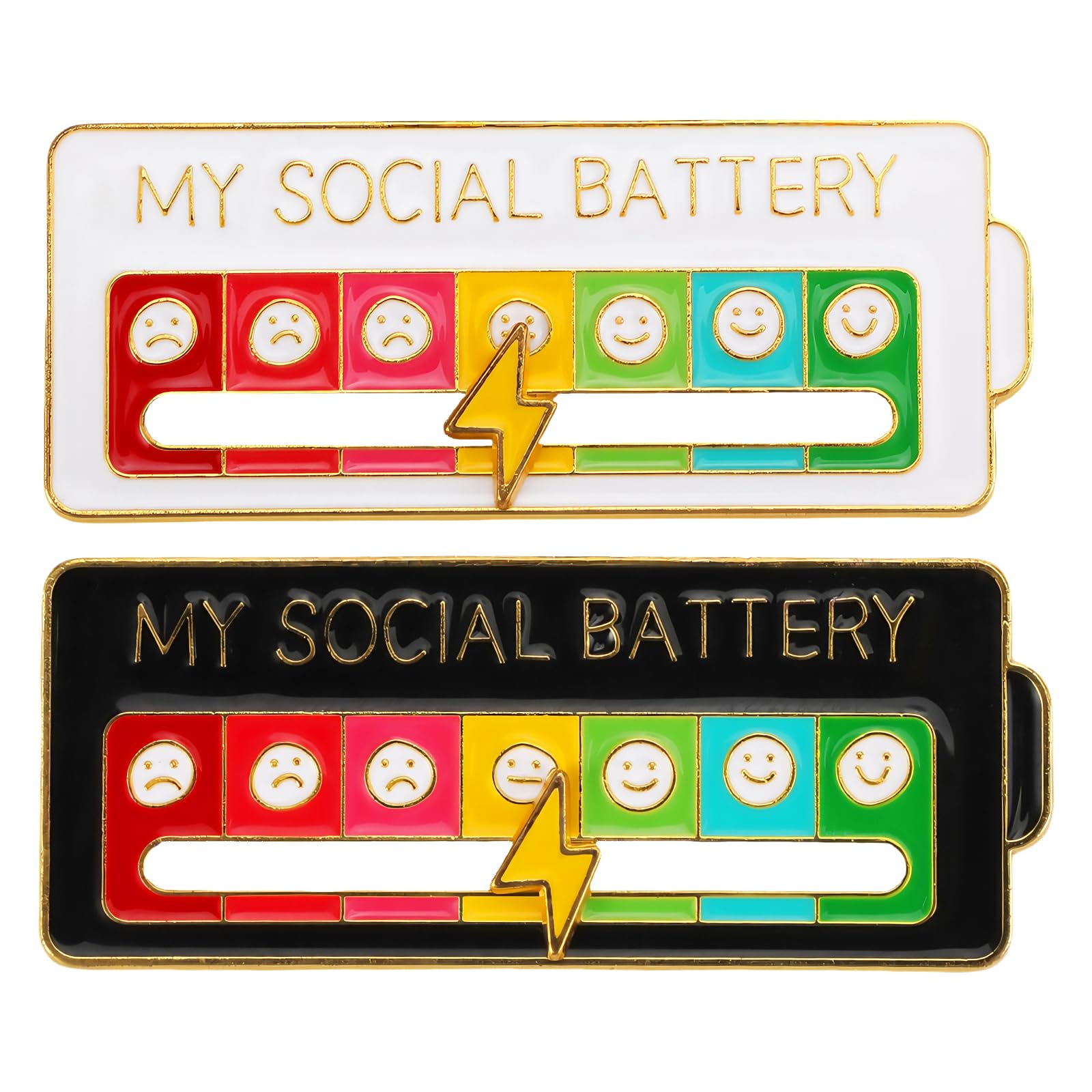 My Social Battery Creative Badge 7 Days a Week Fun Enamel Emotional Badge Functional Aesthetic Brooch Perfect Accessory