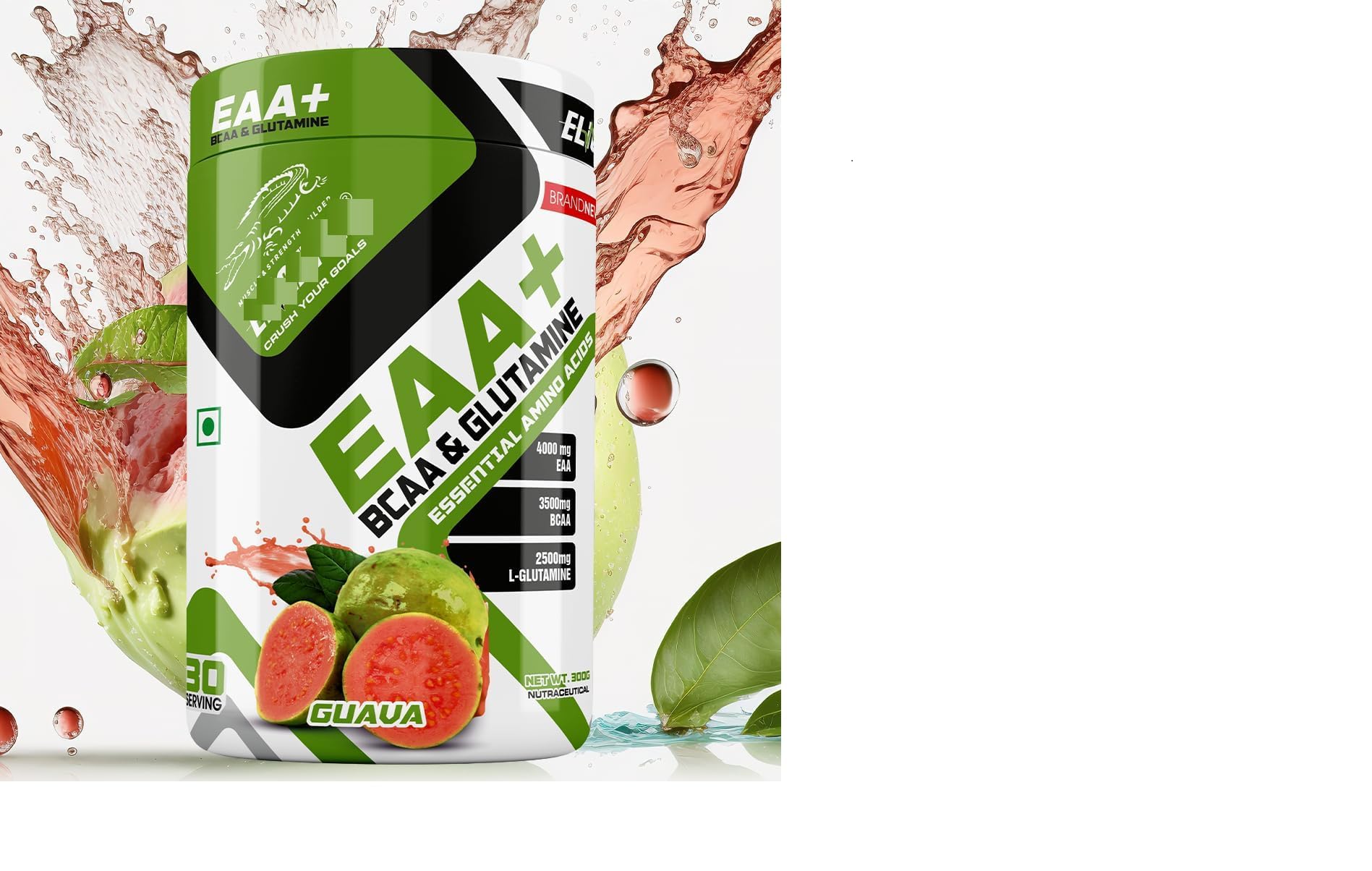 NUTRI INDIA EAA Plus BCAA & Glutamine Pre Workout – Essential Amino Energy Supplement Powder for Muscle Recovery, Endurance & Hydration | Intra Workout & Post Workout Support | For Men & Women