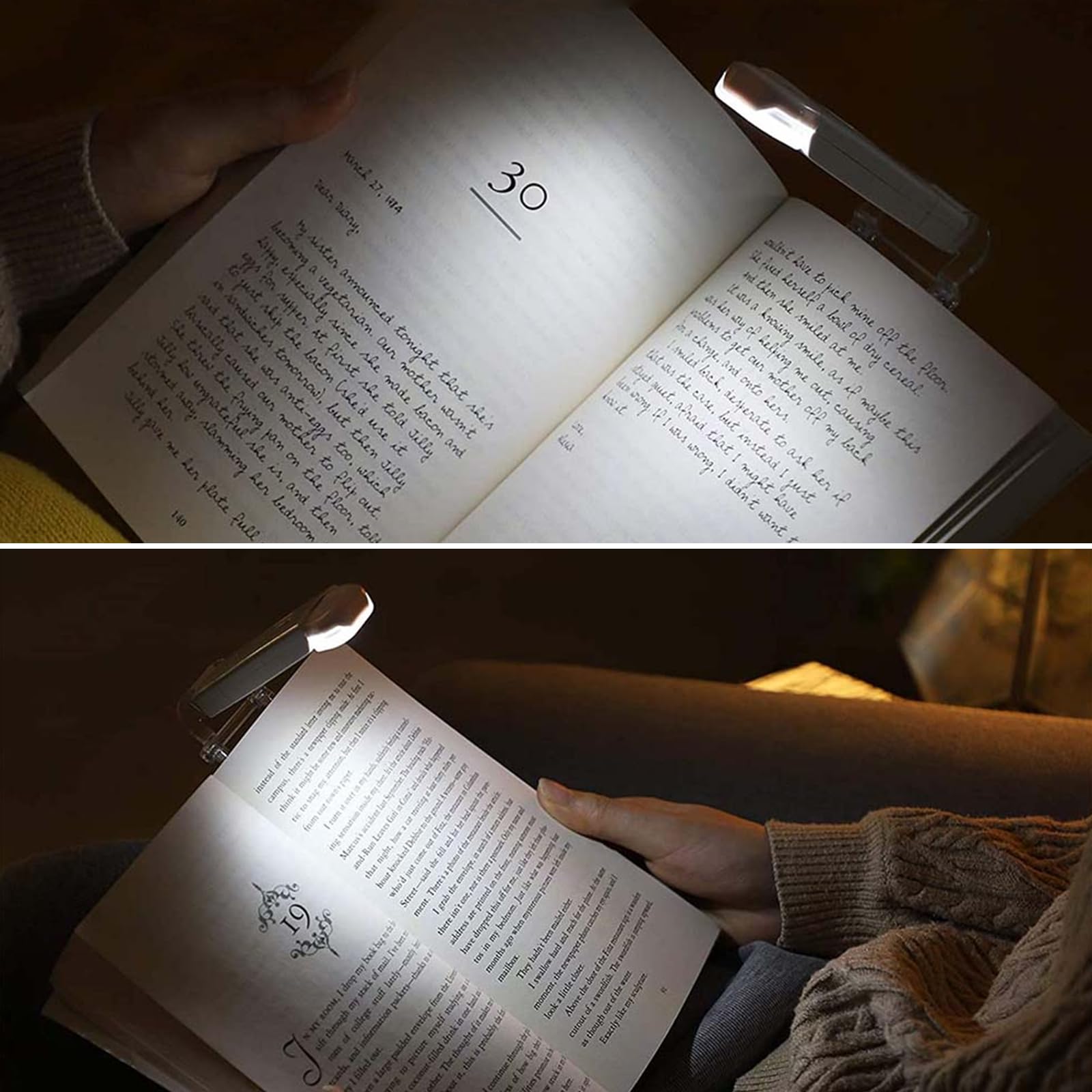 Lampada Da Lettura A Morsetto USB - 14 LED, Ricaricabile, 3 Temperature Colore - Per Leggio, Studio, Notte - Foto 2