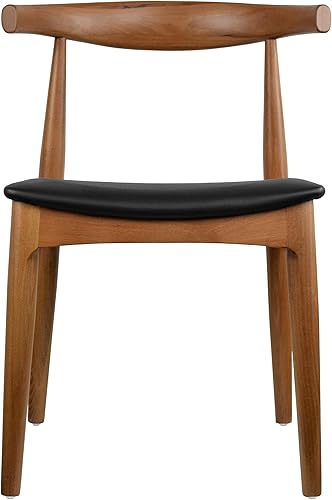 Miniatura 5 de 2xhome Juego de 2 sillas de comedor de madera maciza  Asiento acolchado tapizado de piel sintética  Silla lateral moderna de granja  Hogar, cocina,