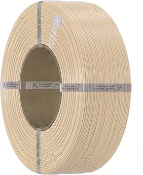 Creality PLA Refill Filament Refill 1.75mm 1KG, 3D Printer Filament PLA, No-Spool PLA Filament for Reusable Spools, Compatible with Most 3D Printers, 1KG Roll, Apricot