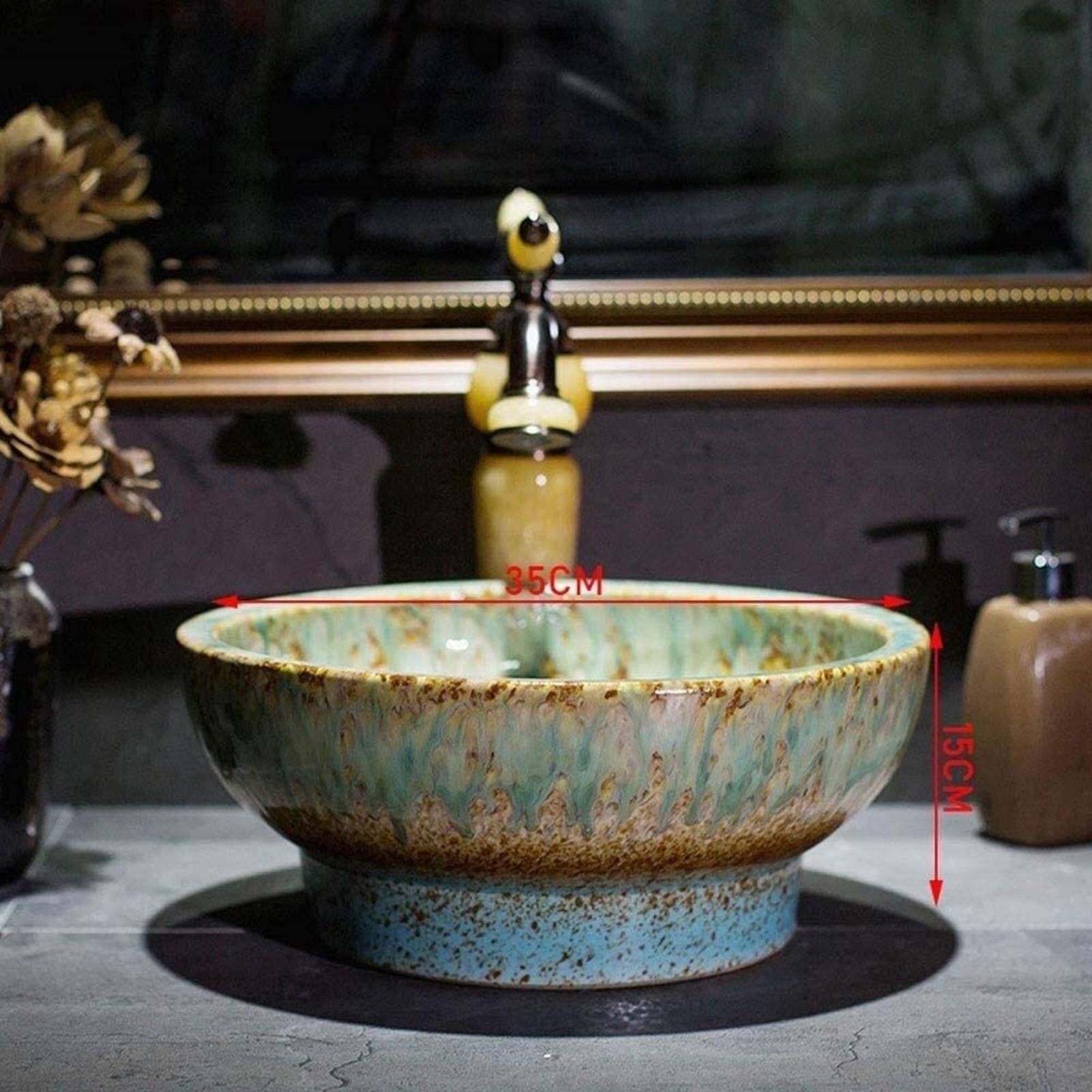 Amazon | 洗面ボウル 洗面ボール 陶器 おしゃれ 洗面シンク 洗面