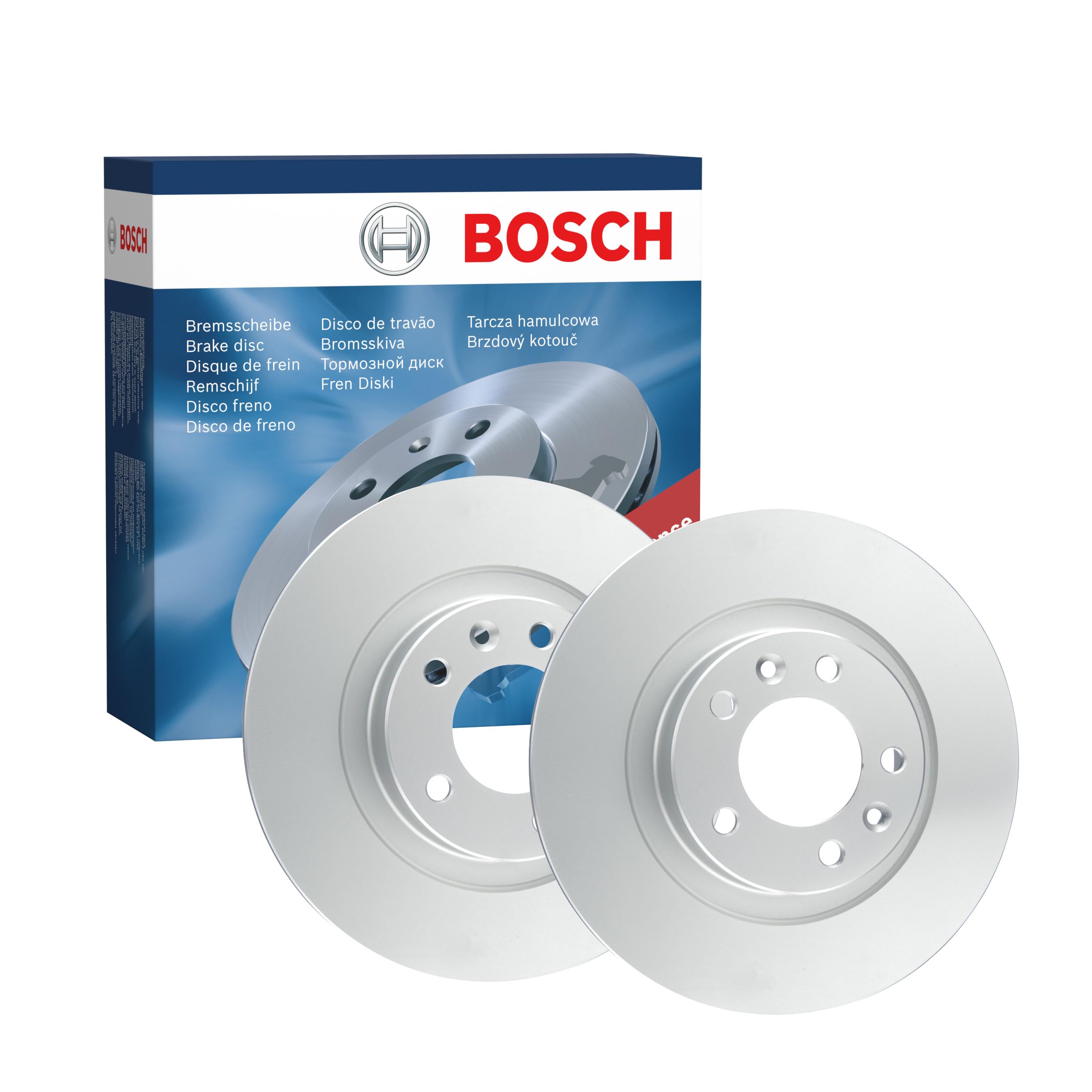 Bosch BD1657 Jeu de 2 Disques de Frein - 290.0 mm - Essieu arrière | Disques ventilés haute teneur carbone - Certifié ECE-R90 - Refroidissement, réduction du bruit et protection anticorrosion
