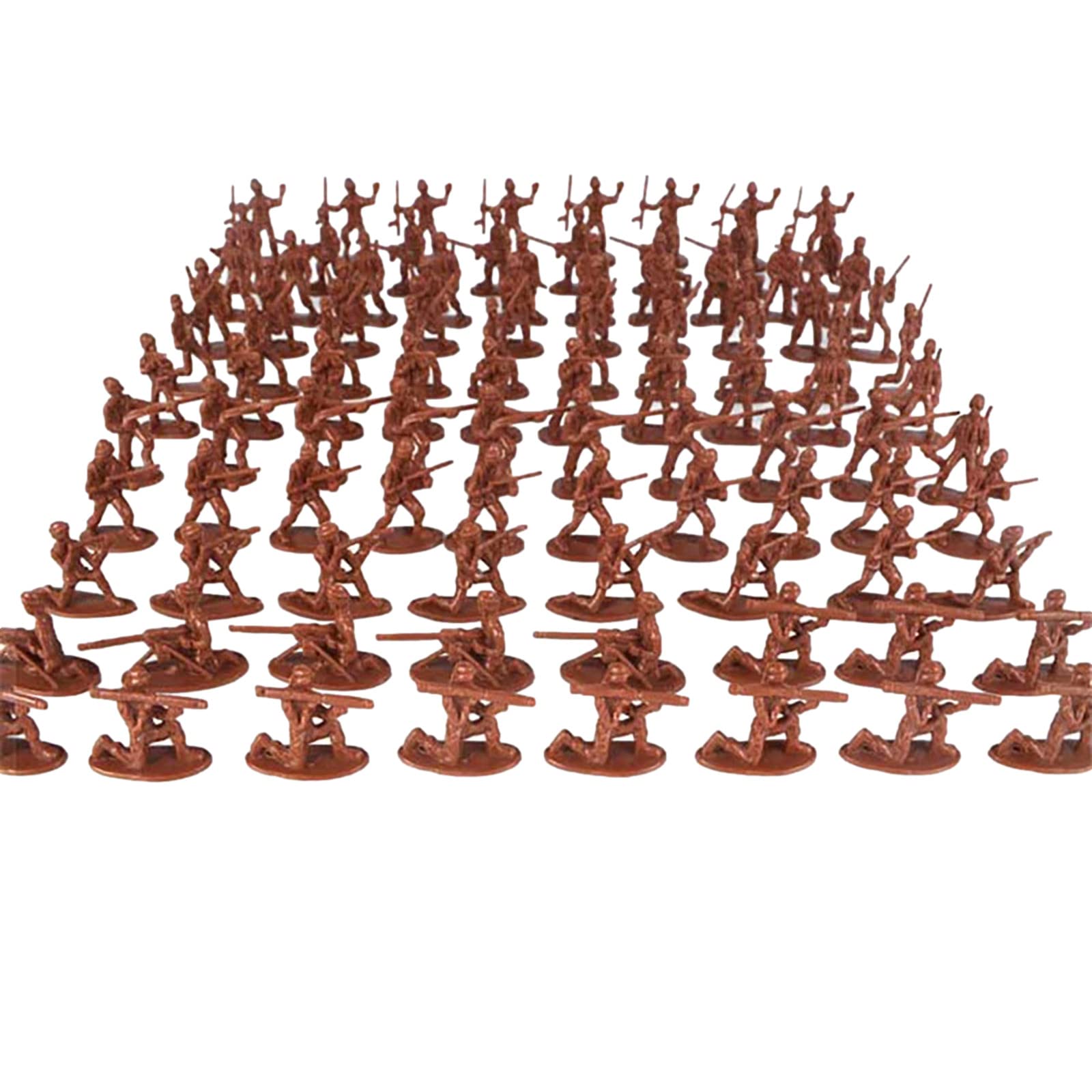 Figures Green Toy Toy Men For Kids Soldiers Figures Soldiers Pcs Action Various Soldiers Children 100 Education (Brown, One Size)