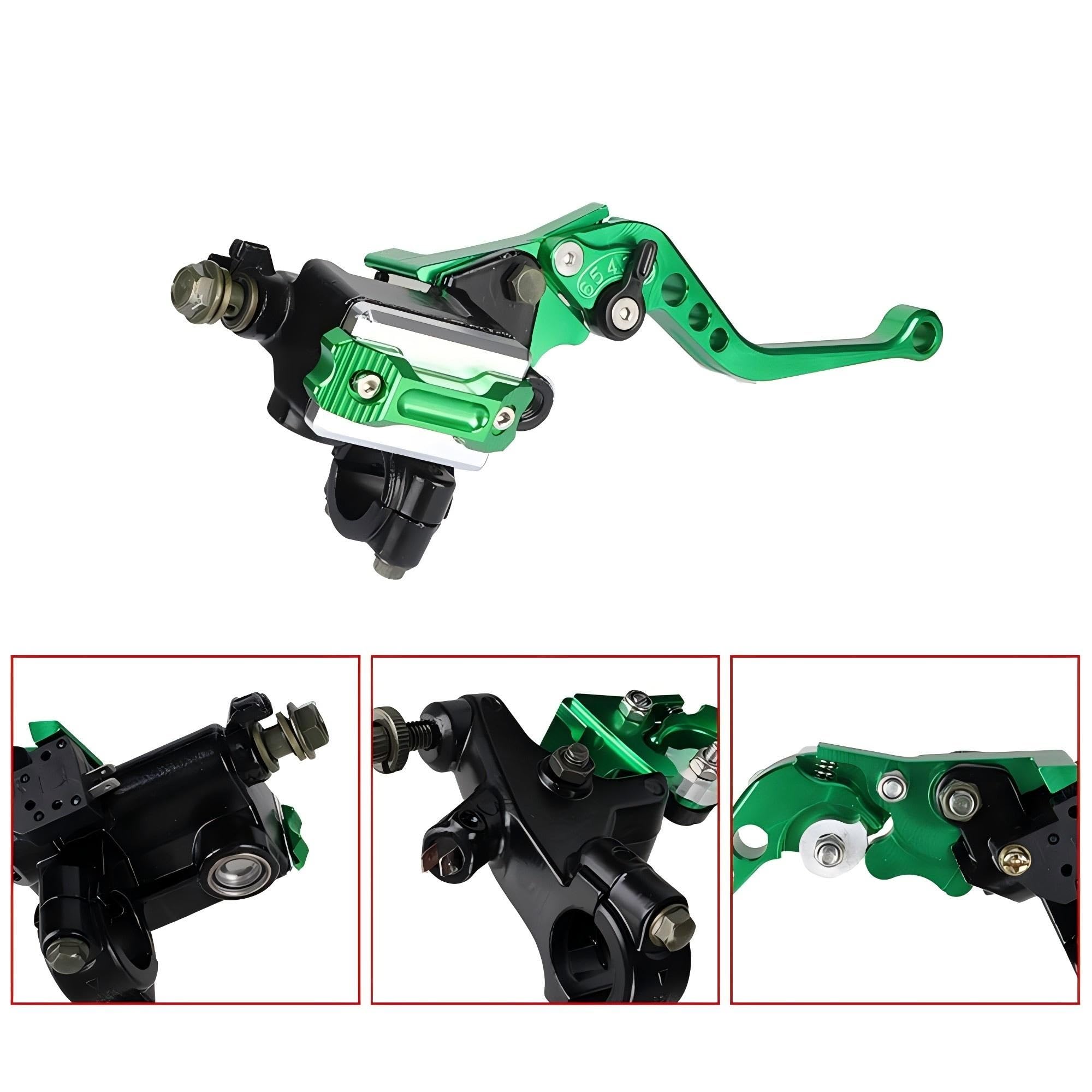 Racing 7/8" 22mm Motorradkupplung Hydraulische Bremspumpe Verstellbarer Trommelbremshebel(Blau)