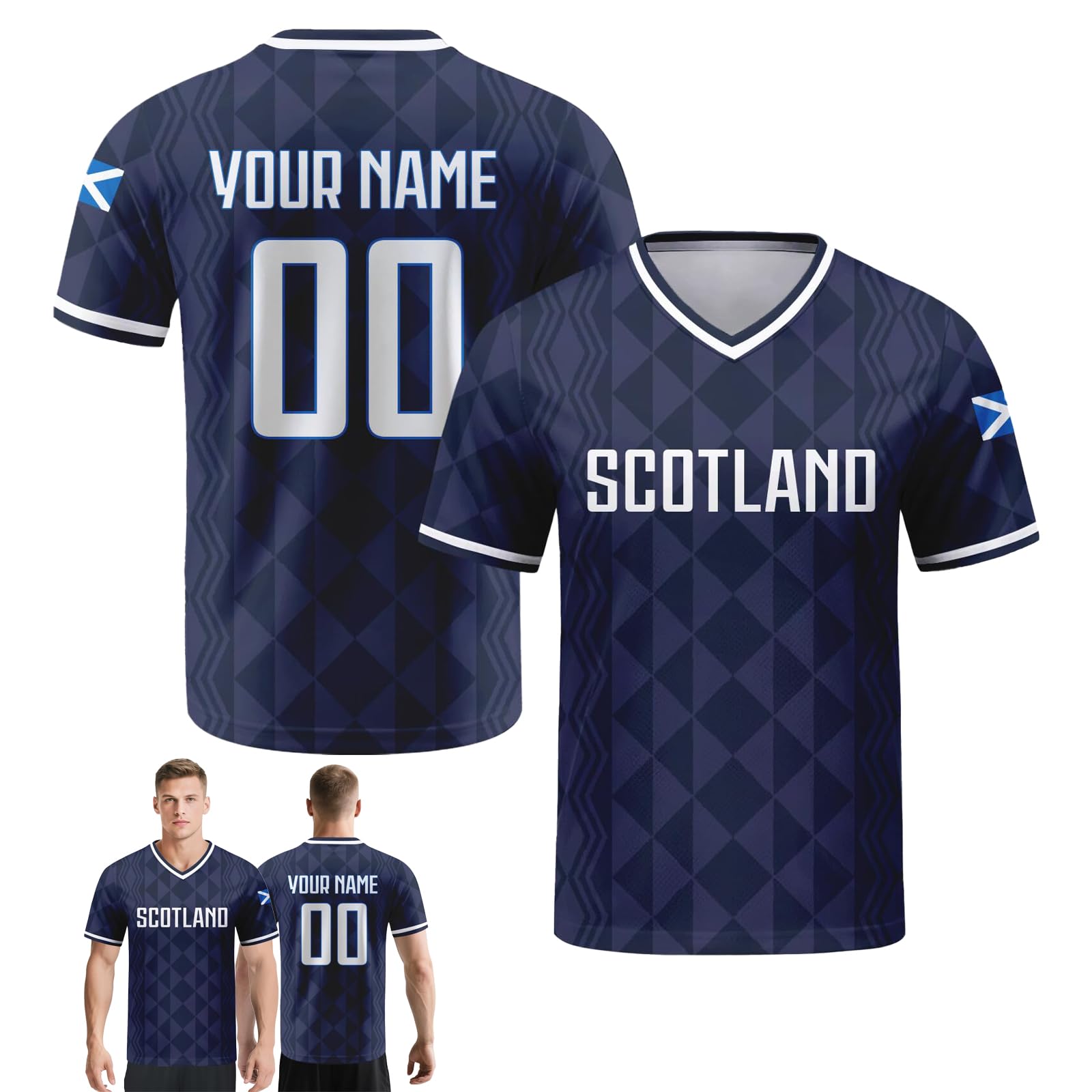 Generico Maglia Calcio Personalizzabile Mondiali 2026 con Nome e Numero, Divisa Allenamento Calcio Traspirante Unisex Adulto Bambino