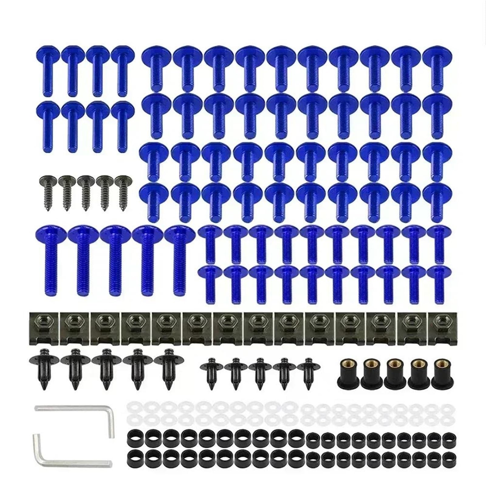 Fissaggi per parabrezza Kit Bulloni Carenatura Moto Per Yamaha Per Tracer 9 GT 9GT Per Tracer9GT Dadi Di Fissaggio, Clip Carrozzeria, Viti Moto Clip Dadi A Vite Cupolino(Blu)