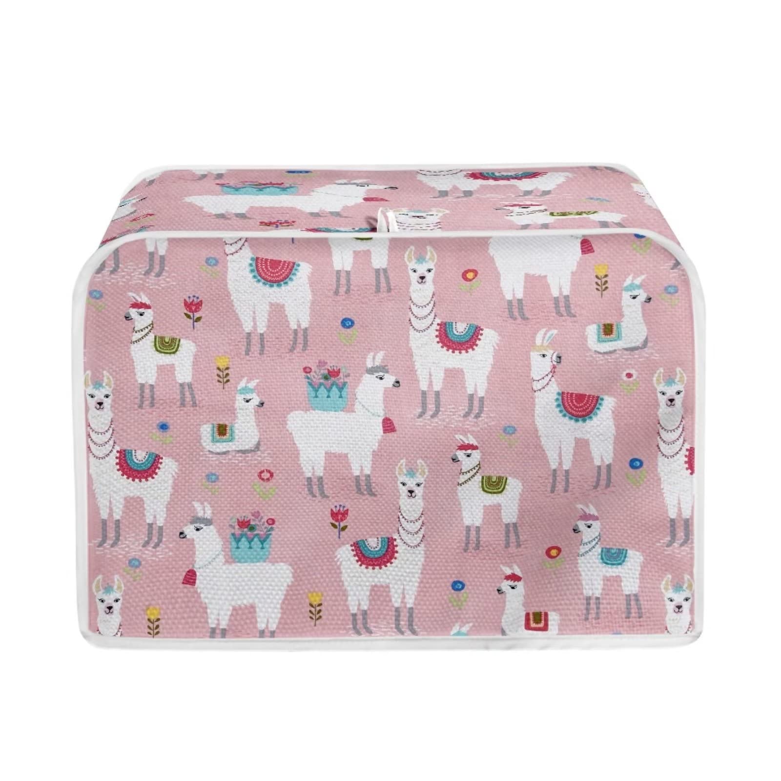 Belidome Llama Cactus Bread Machine Cover Compatible with 2/4 Slice Toasters