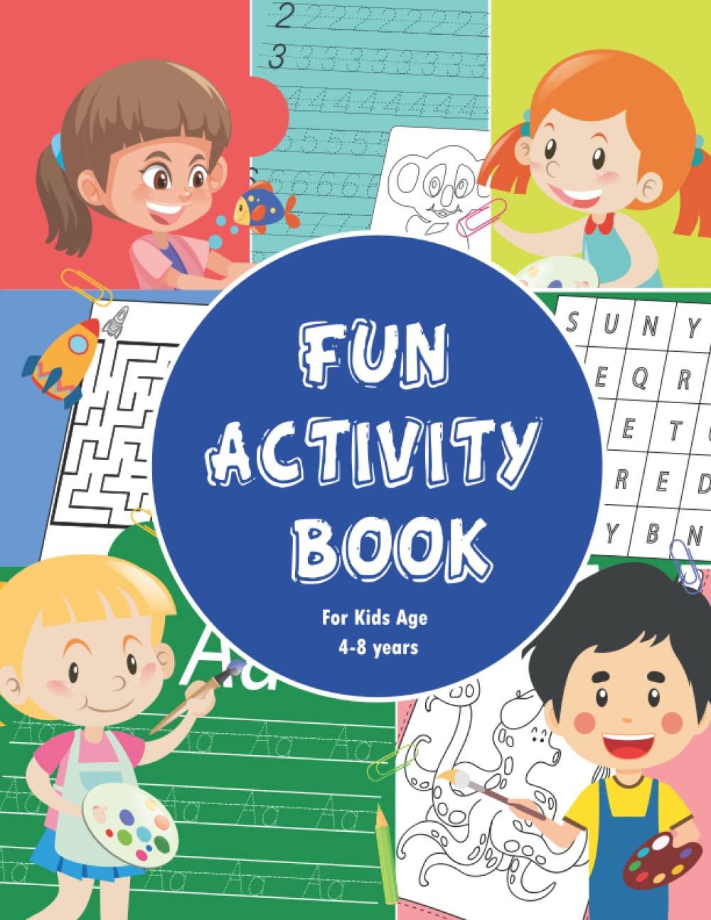 Buy Fun Activity Book for Kids age 4 to 8 80 Pages of Dot to Dot