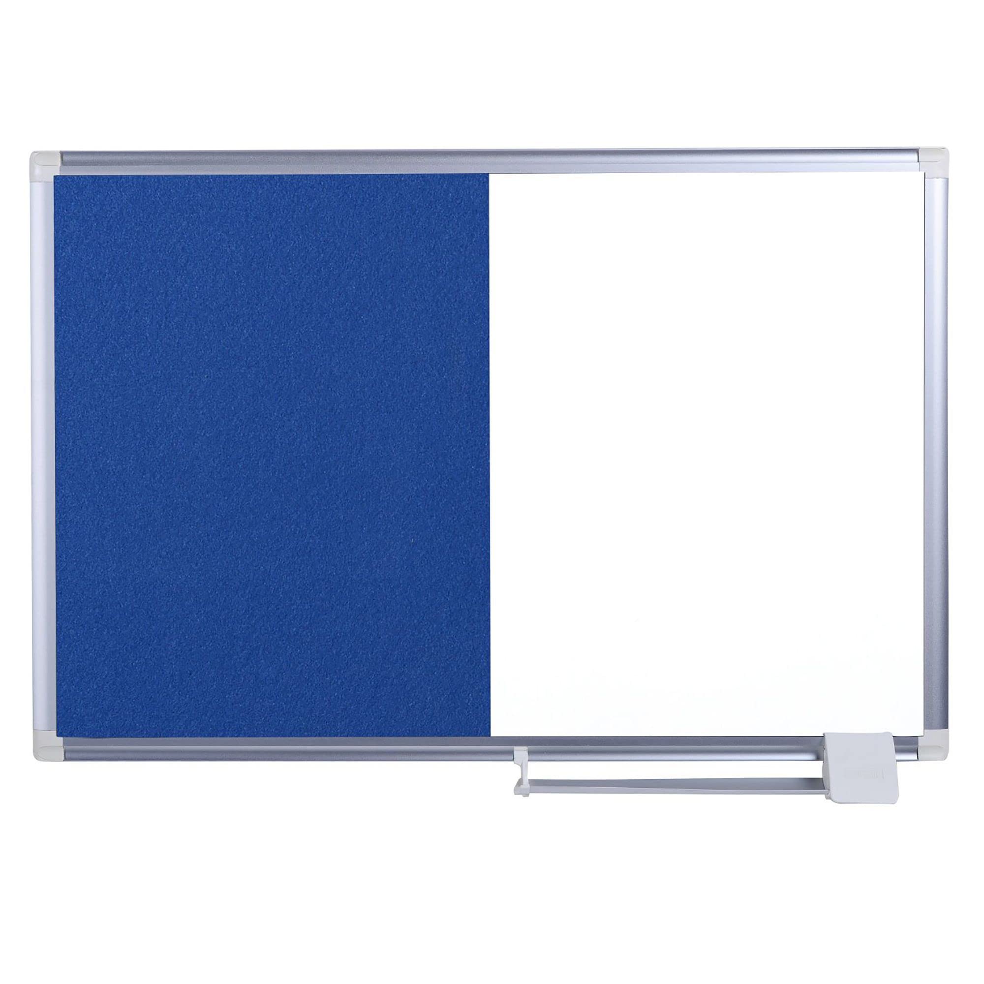 MasterVisionNew-Gen Series Magnetic Dry Erase White Board Blue Felt Bulletin Board Combo, Wall Mount, Sliding Marker Tray, 18" x 24", Aluminum Frame