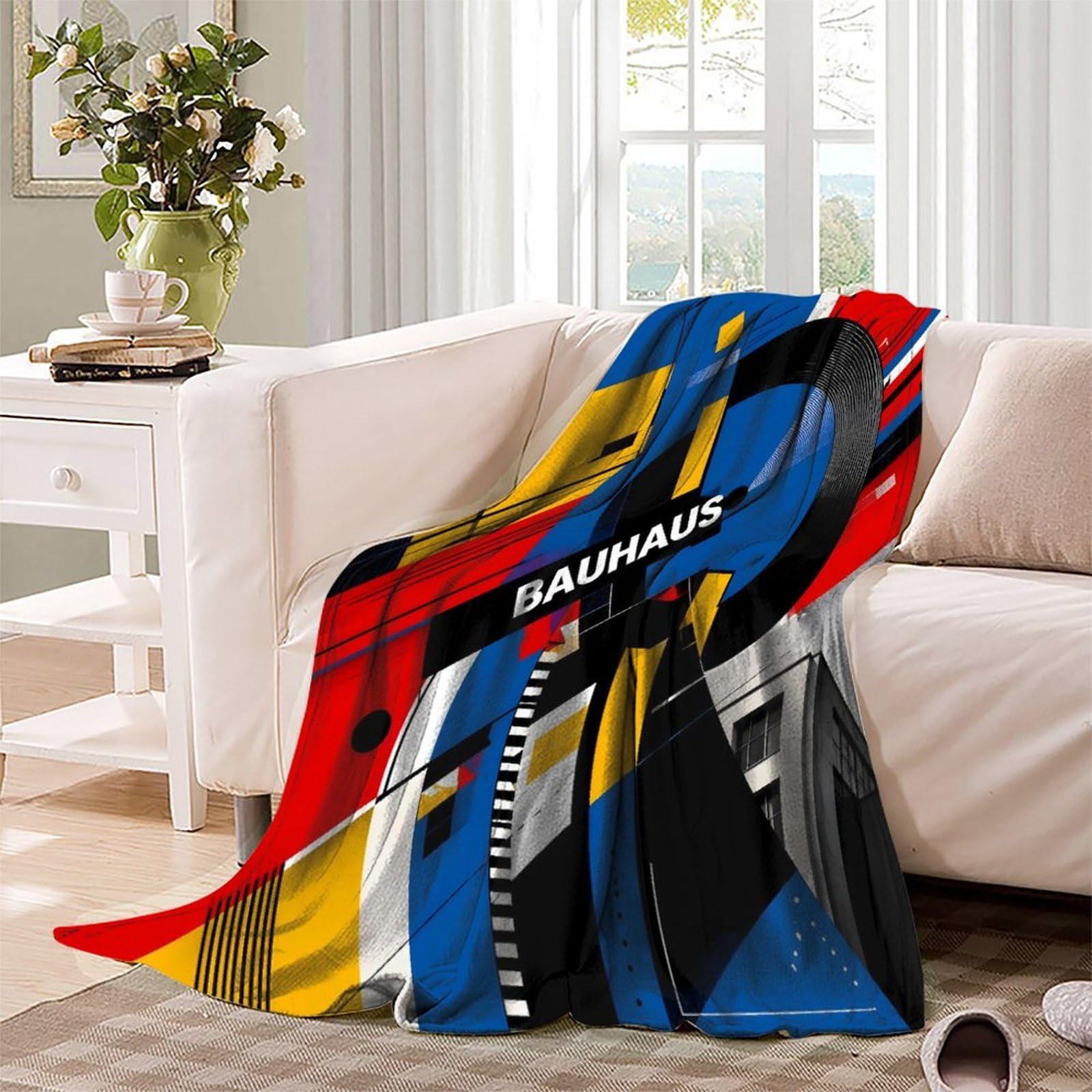 Bauhaus Design Mikrofaser Decke Fleece Gefühl Wohnen